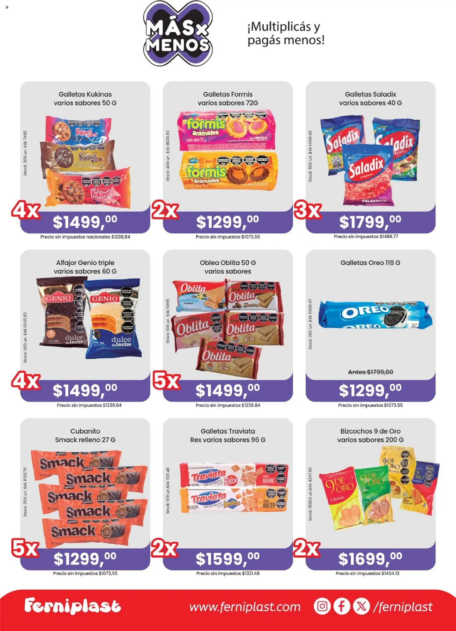 Ferniplast catálogo │ válido desde el 01.03.2026 | Página: 3 | Productos: Frutilla, Dulce de leche, Alfajor, Bizcochos