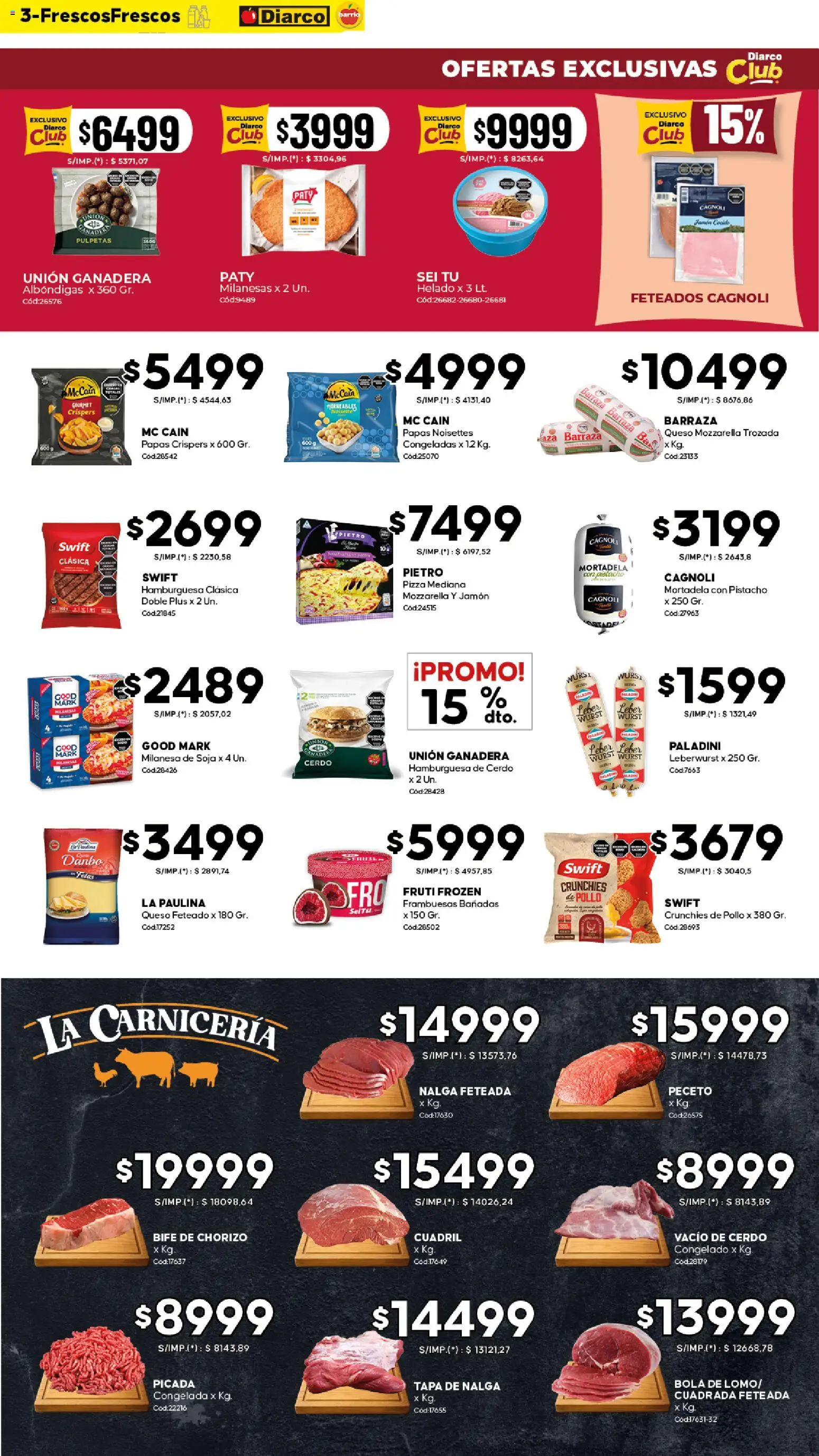 Diarco - Ofertas Diarco Barrio │ válido desde el 29.12.2025 | Página: 3 | Productos: Helado, Pollo, Queso, Pizza
