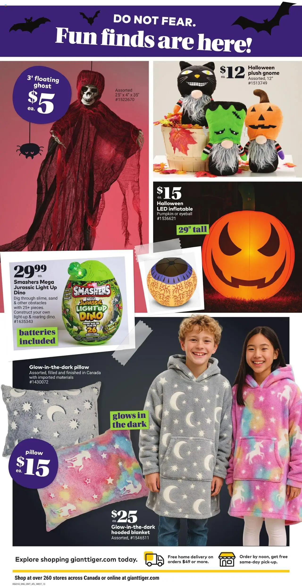 Giant Tiger flyer valid from 08.10.2025 | Page: 15 | Products: Pillow, Blanket, Pumpkin