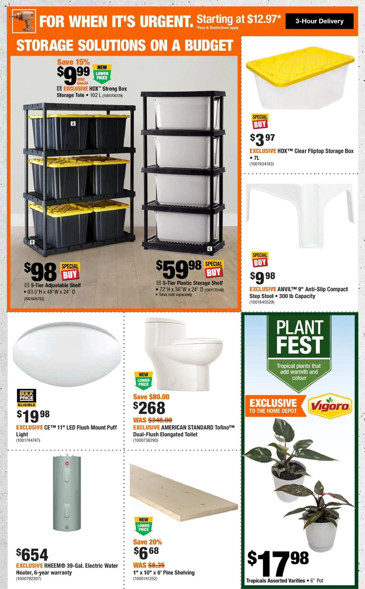 Home Depot flyer valid from 15.01.2026 | Page: 2 | Products: Shelf, Box