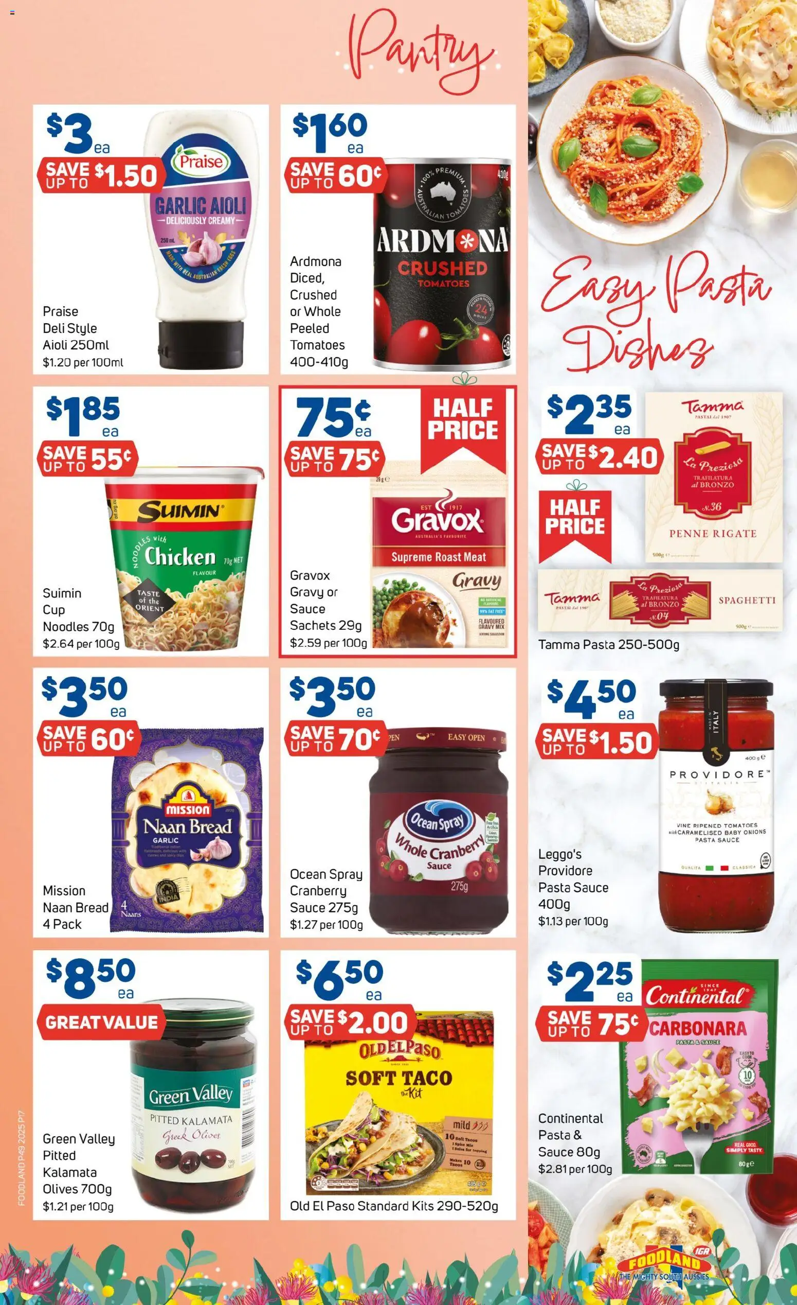 Foodland catalogue - valid from 03.12.2025 | Page: 17 | Products: Bread, Meat, Olives, Sauce
