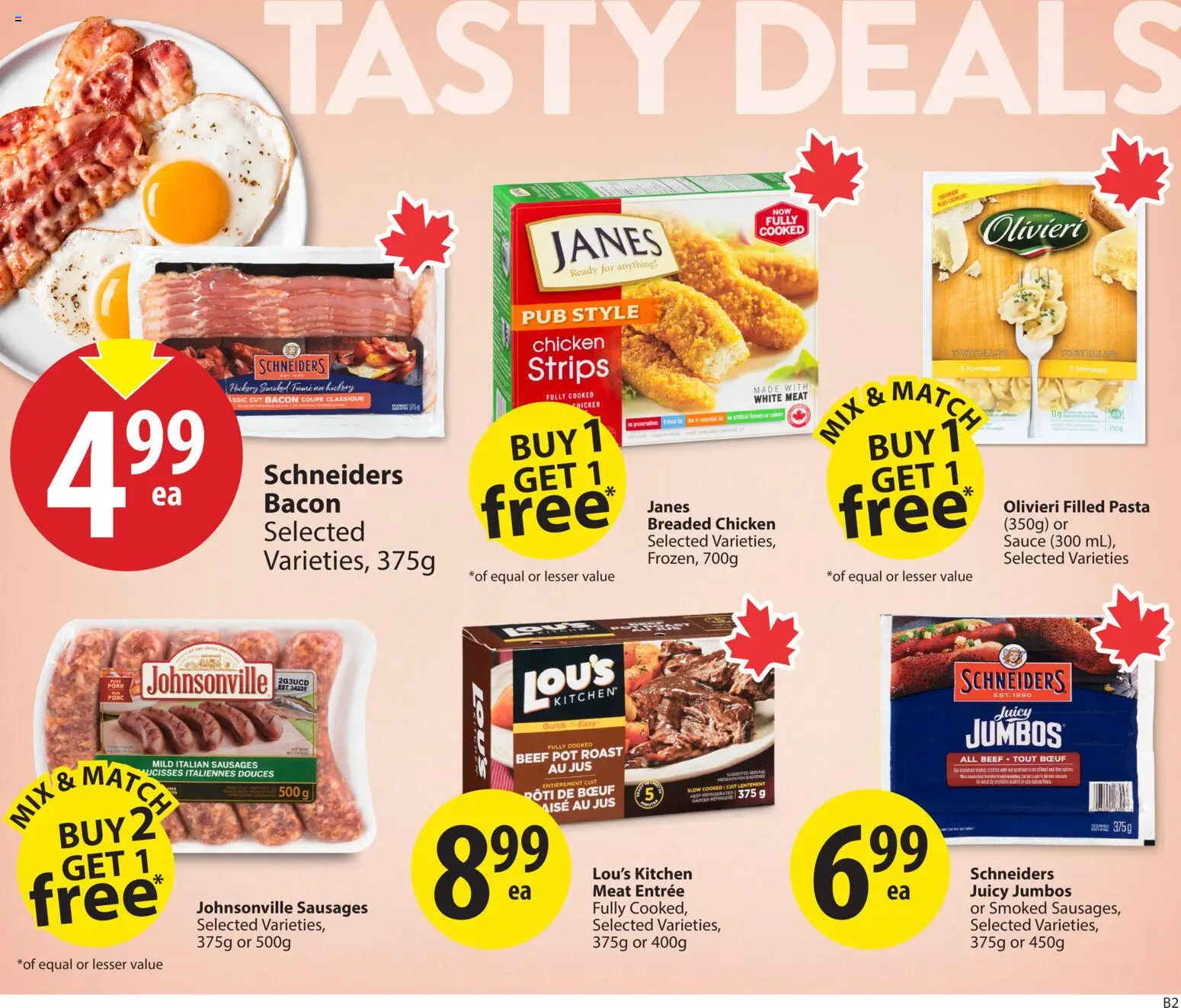 Save on foods flyer valid from 12.02.2026 | Page: 7 | Products: Beef, Pasta, Chicken, Pork