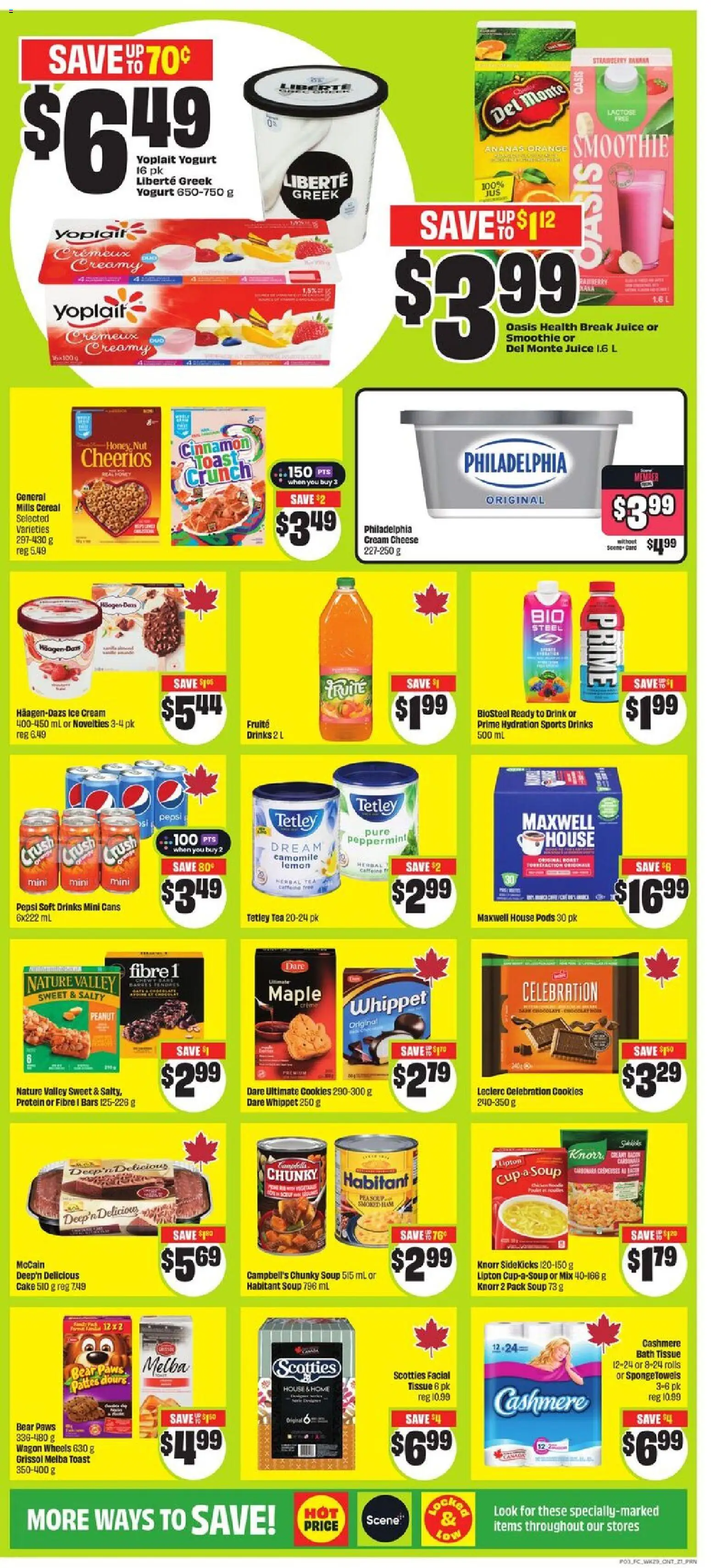 FreshCo flyer valid from 13.11.2025 | Page: 4 | Products: Tea, Bath, Cheese, Juice