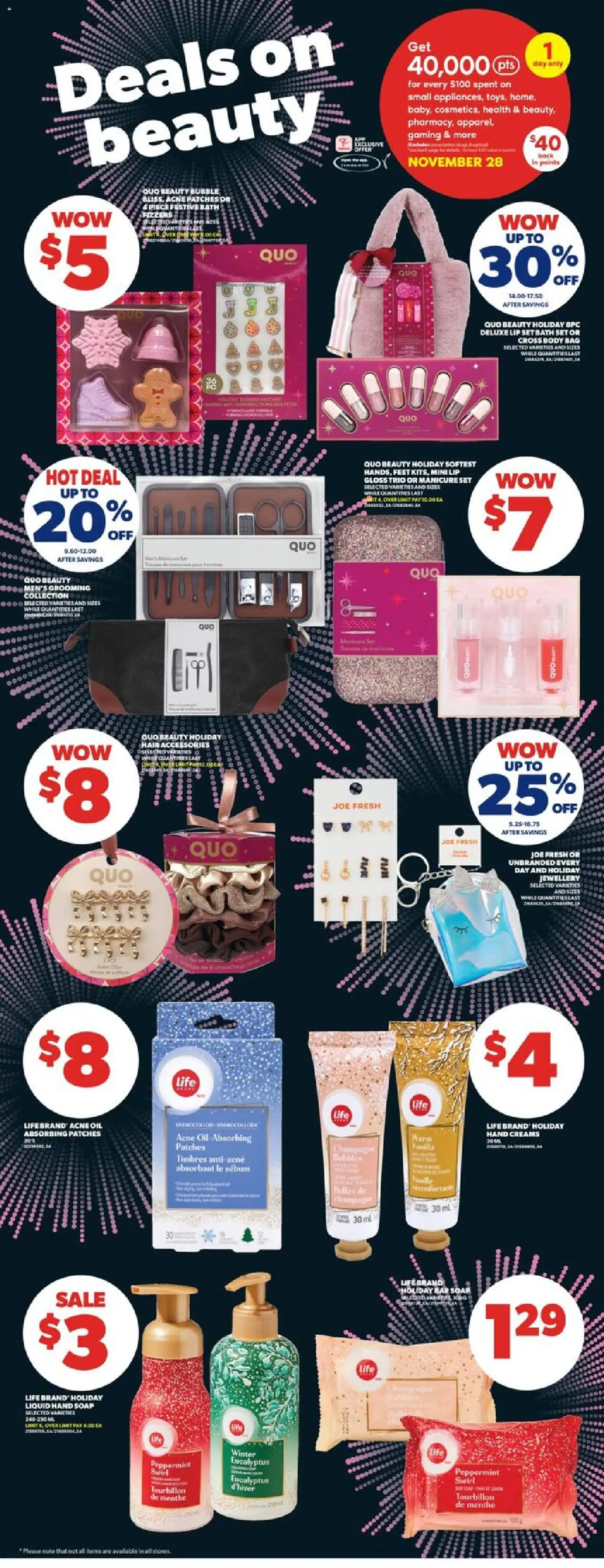 Real Canadian Superstore flyer valid from 27.11.2025 | Page: 30 | Products: Bag, Lip gloss, Bath, Oil