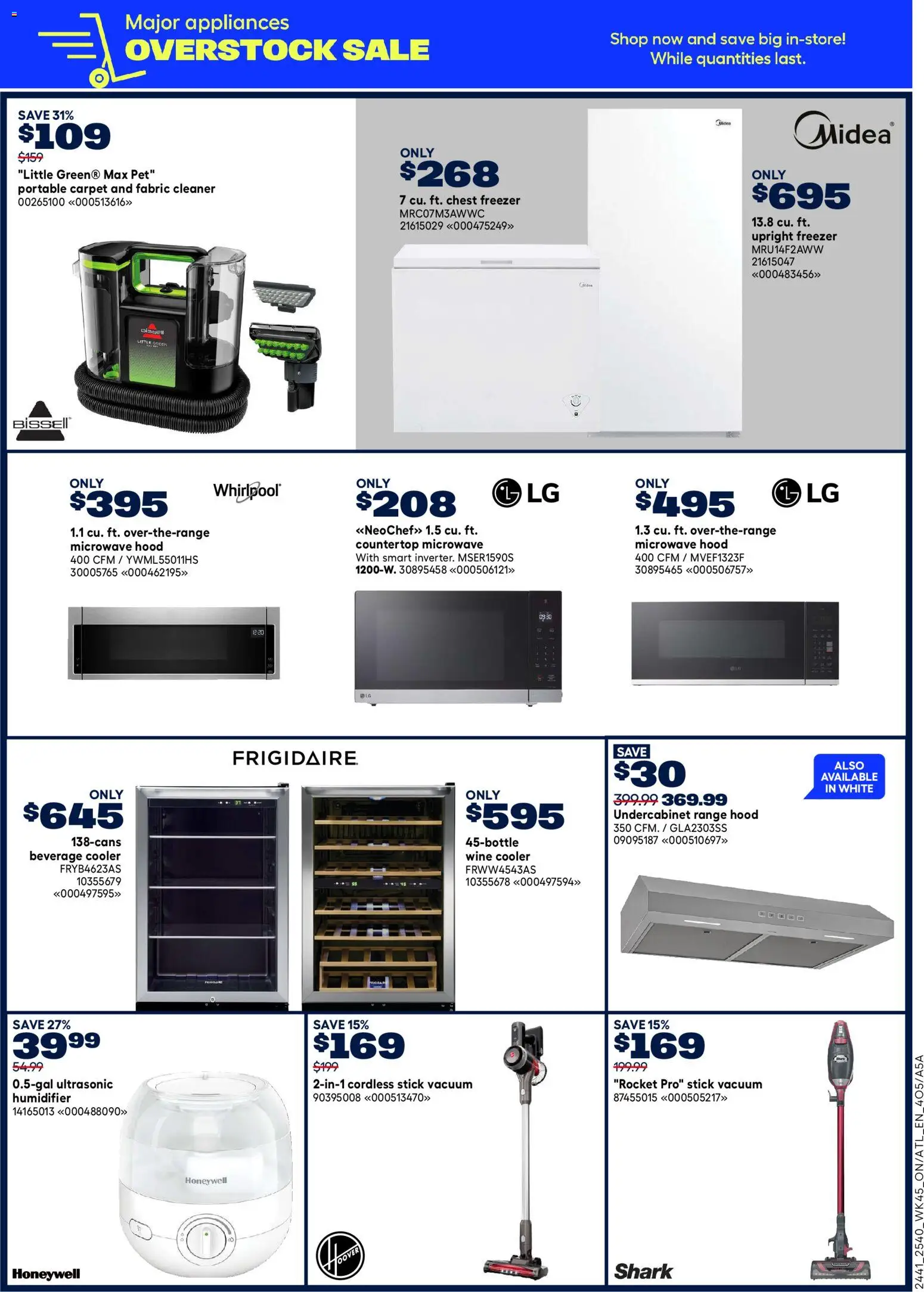 Rona flyer valid from 04.12.2025 | Page: 10 | Products: Freezer, Range hood, Carpet, Wine