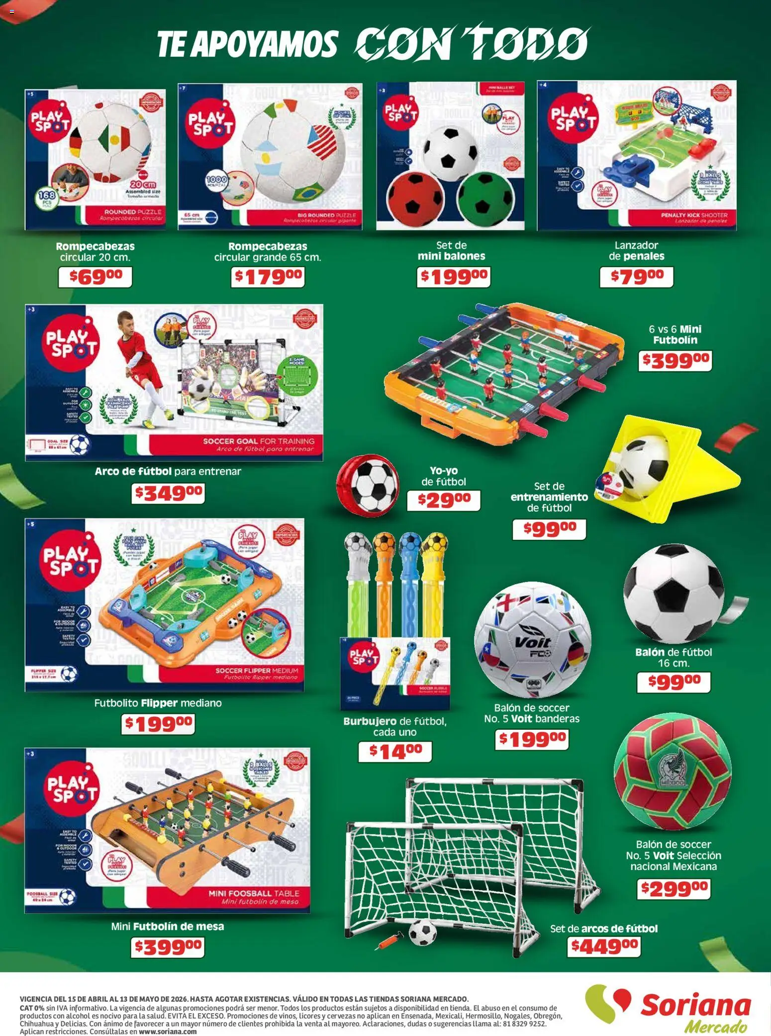 Nuevas ofertas de Soriana válidas en toda la República Mexicana desde el 15.04.2026. ¡Encuentra las mejores ofertas en Soriana En México apoyamos con todo Mercado! | Página: 13 | Productos: Mesa, Té