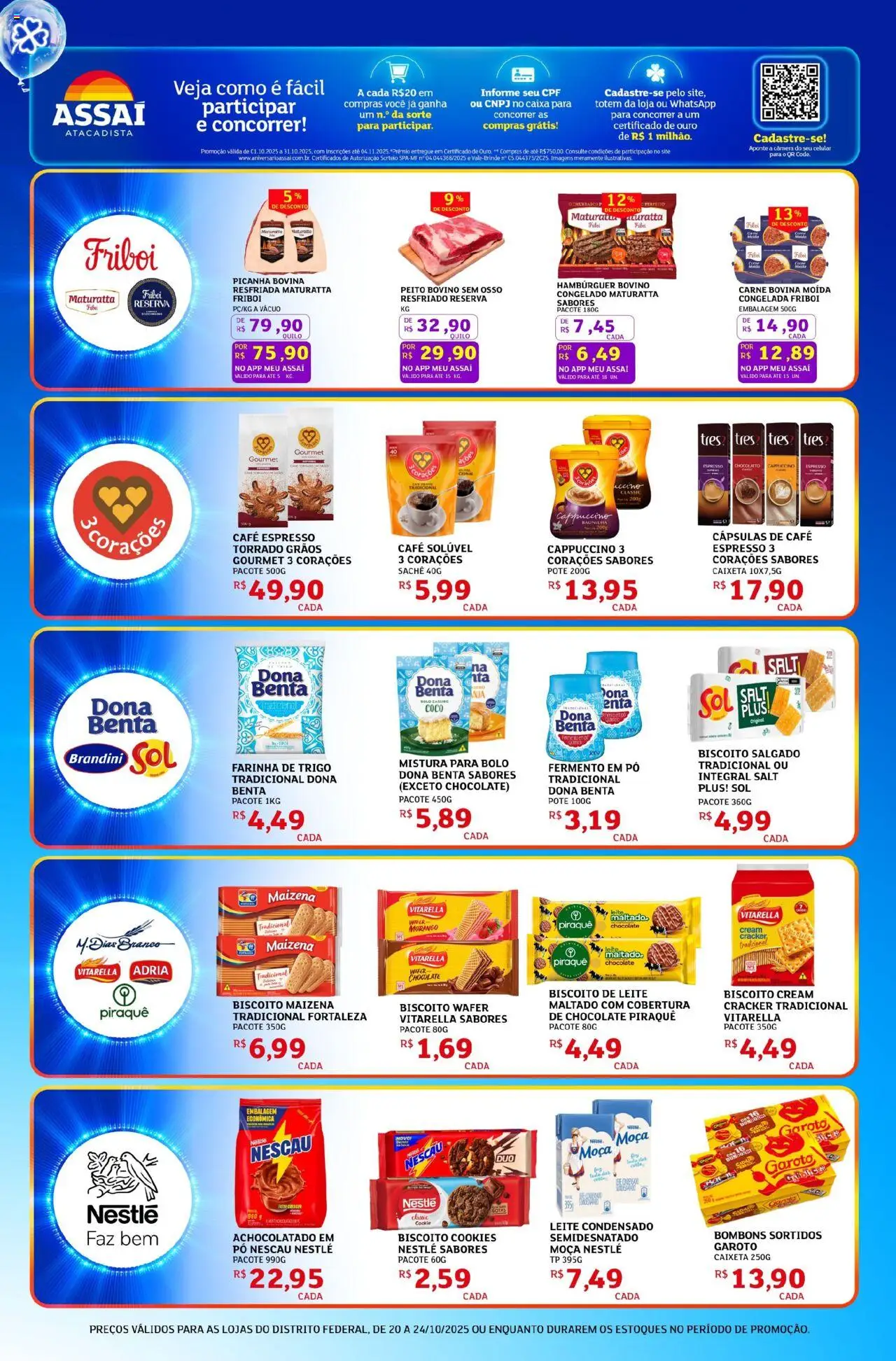 Assaí Atacadista Folheto - válido de 20.10.2025 | Página: 3 | Produtos: Celular, Chocolate, Cookies, Leite condensado