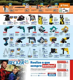Lojas Becker Folheto - válido de 01.08.2025 | Página: 12 | Produtos: Furadeira, Lavadora de alta pressão, Parafusadeira, Esmerilhadeira
