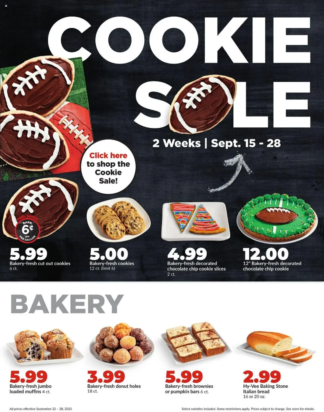 HyVee Weekly Ad - valid from 22.09.2025 | Page: 14 | Products: Bakery, Chocolate, Cookies, Chocolate Chip