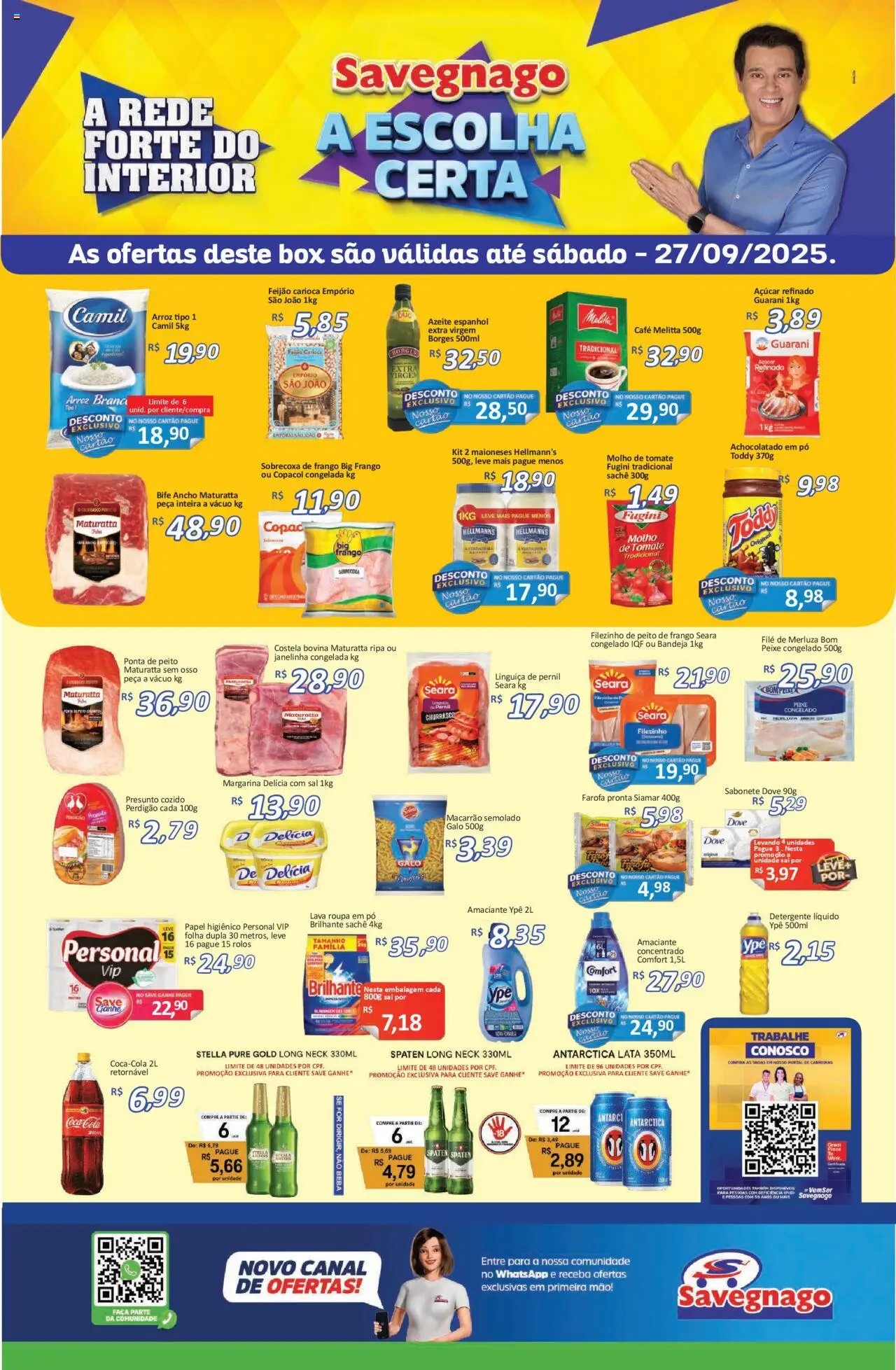 Savegnago Folheto - válido de 25.09.2025 | Página: 1 | Produtos: Feijão, Sabonete, Açúcar, Frango