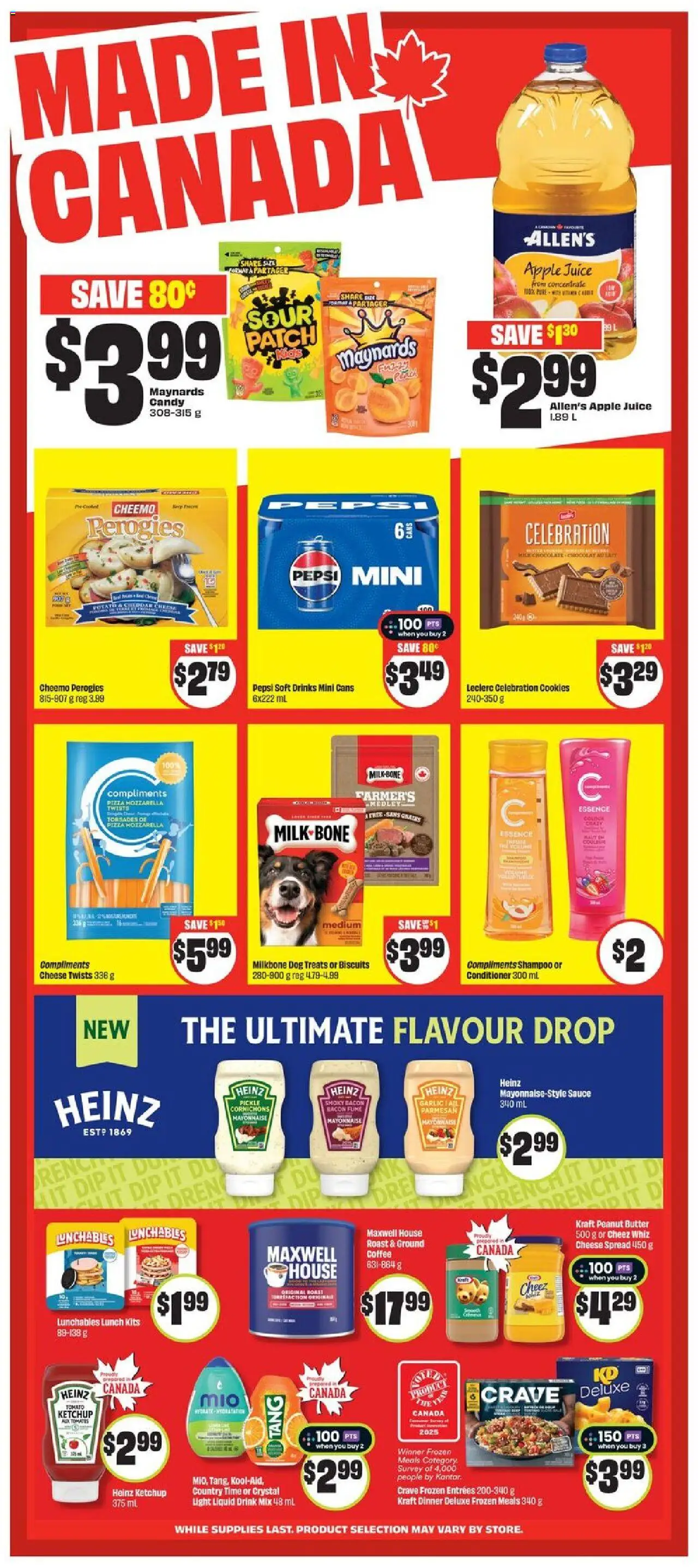 FreshCo flyer valid from 14.08.2025 | Page: 7 | Products: Shampoo, Milk, Butter, Coffee