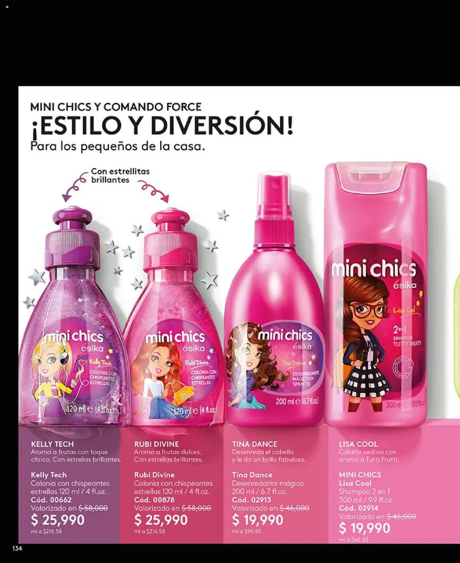 Ésika revista - valida desde el 01.05.2026 | Página: 134 | Productos: Shampoo, Brillo