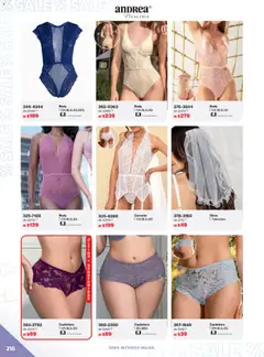 Vista previa de Andrea catálogo Outlet, nuevo folleto de la tienda, válido en México a partir del 21.12.2025 | Página: 216 | Productos: Ropa, Ropa interior, Body, Cachetero