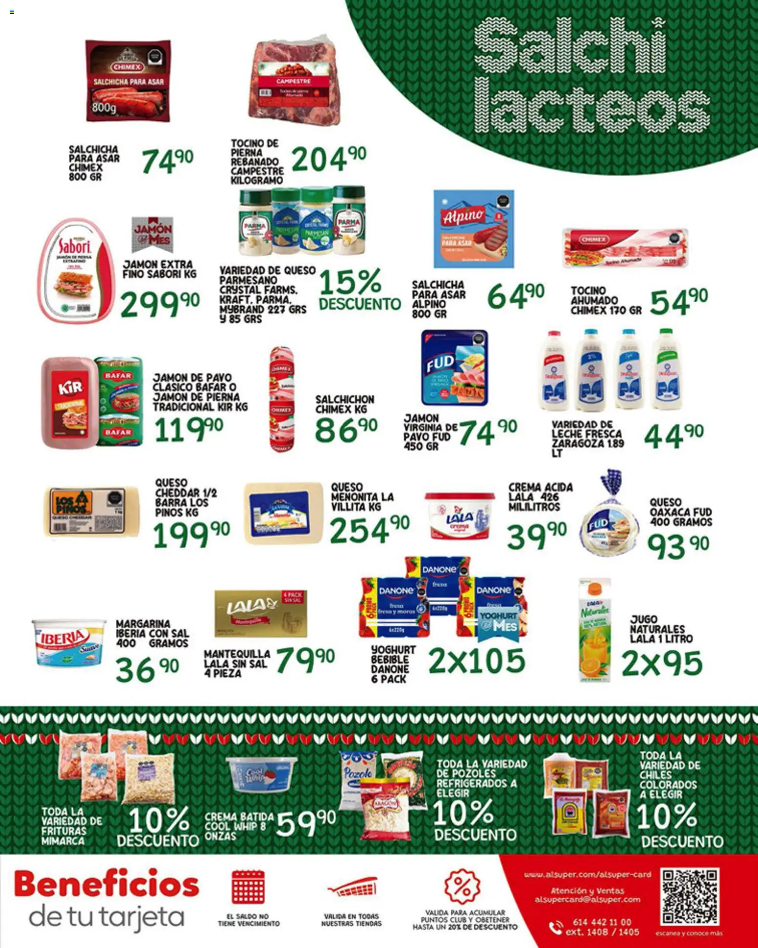 Nuevas ofertas de Alsuper válidas en toda la República Mexicana desde el 19.12.2025. ¡Encuentra las mejores ofertas en Alsuper folleto! | Página: 7 | Productos: Salchicha, Crema, Margarina, Barra
