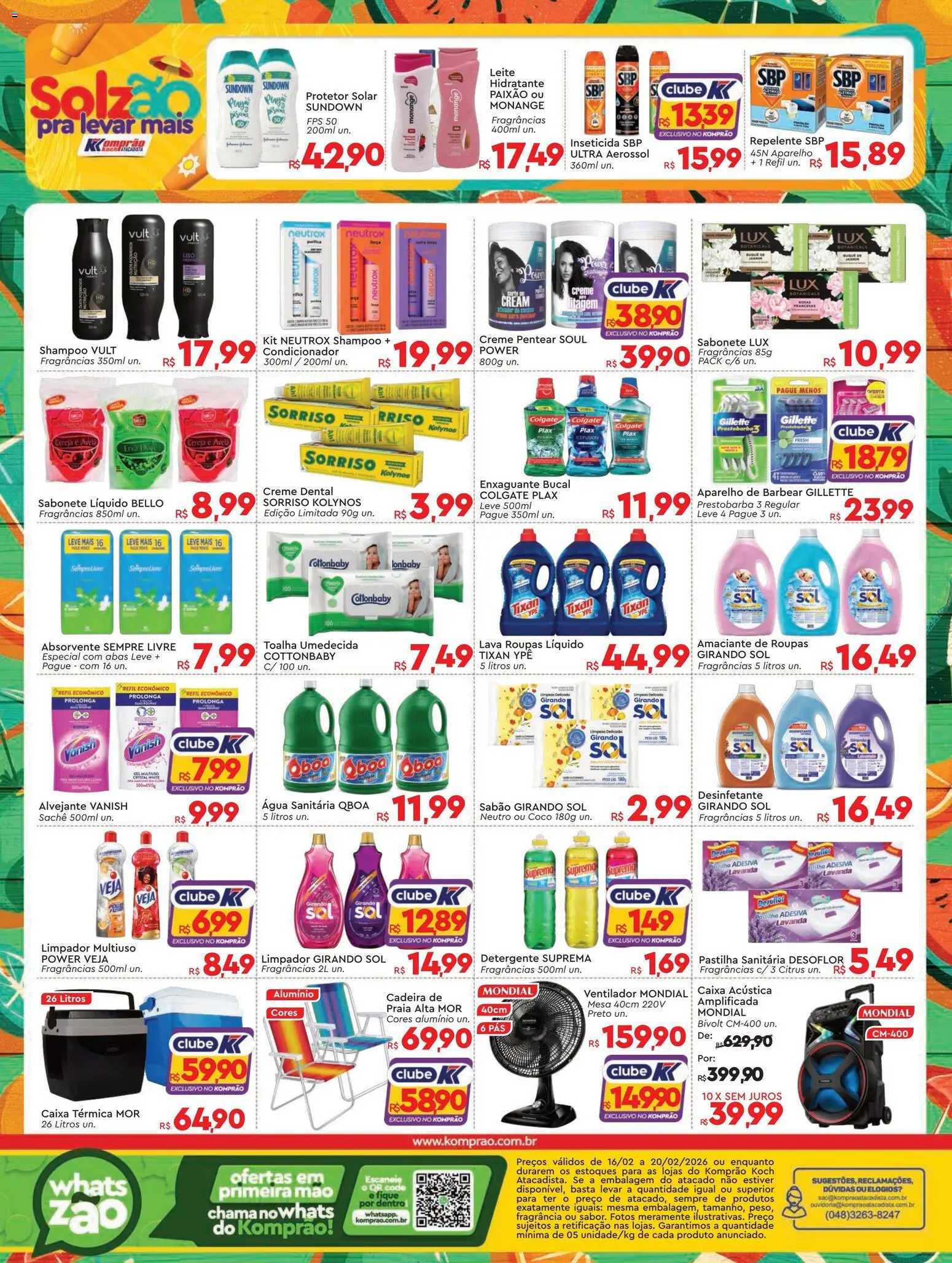 Komprao Atacadista Folheto - válido de 16.02.2026 | Página: 4 | Produtos: Caixa térmica, Creme, Repelente, Sempre Livre