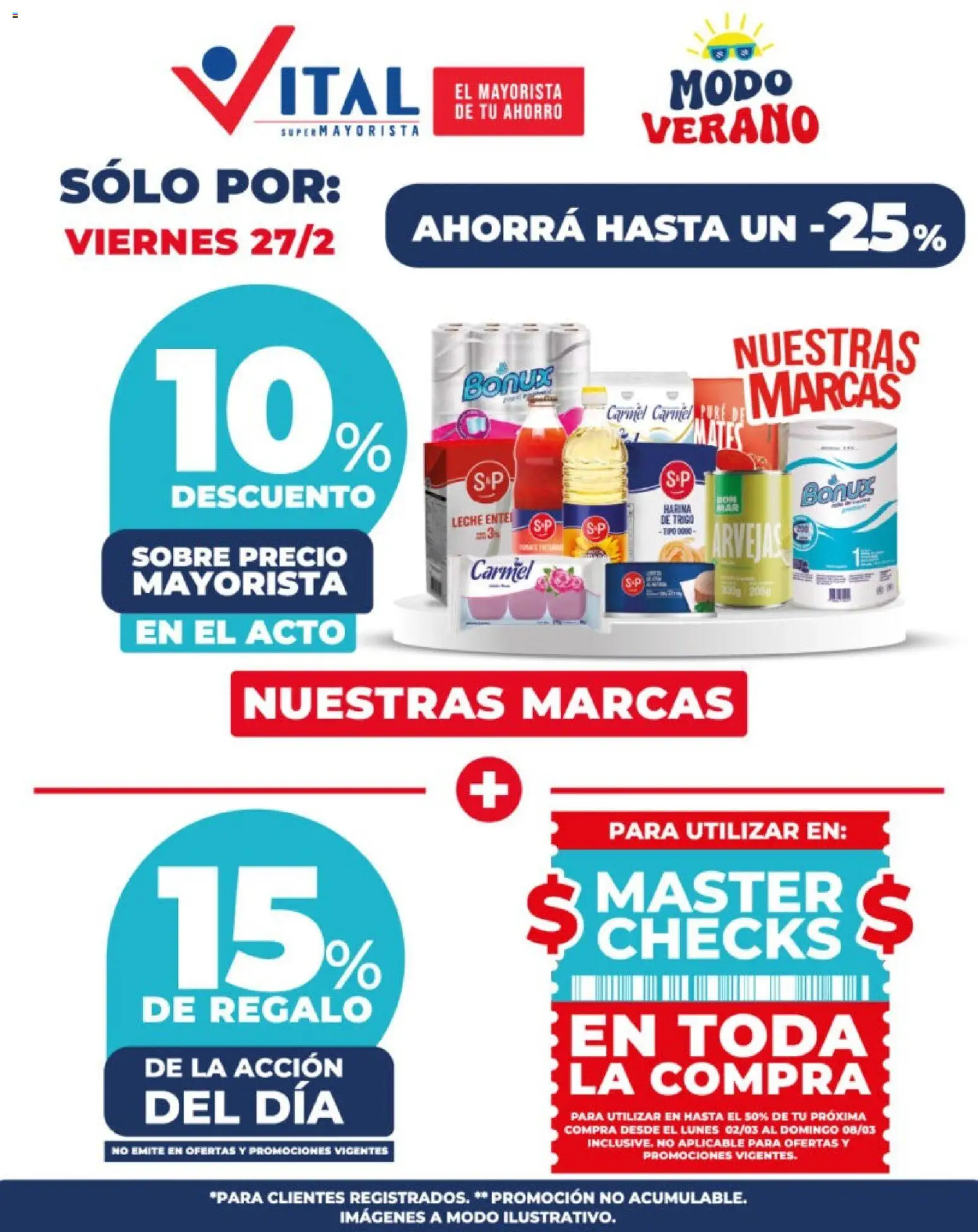 Vital - Sólo por │ válido desde el 27.02.2026 | Página: 3 | Productos: Sobre, Harina, Arvejas, Leche