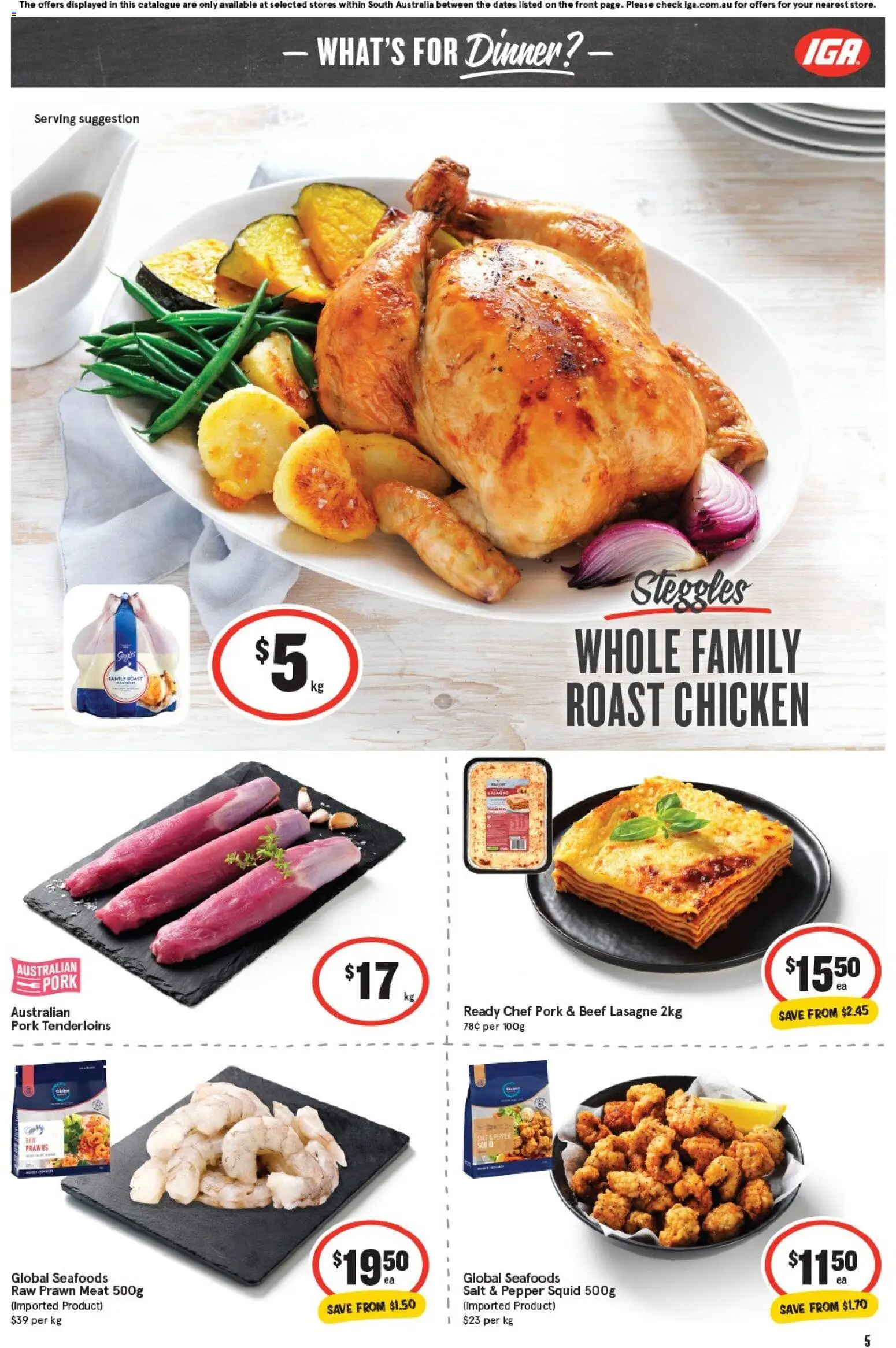 IGA catalogue - valid from 05.11.2025 | Page: 5 | Products: Pork, Beef, Salt, Pepper