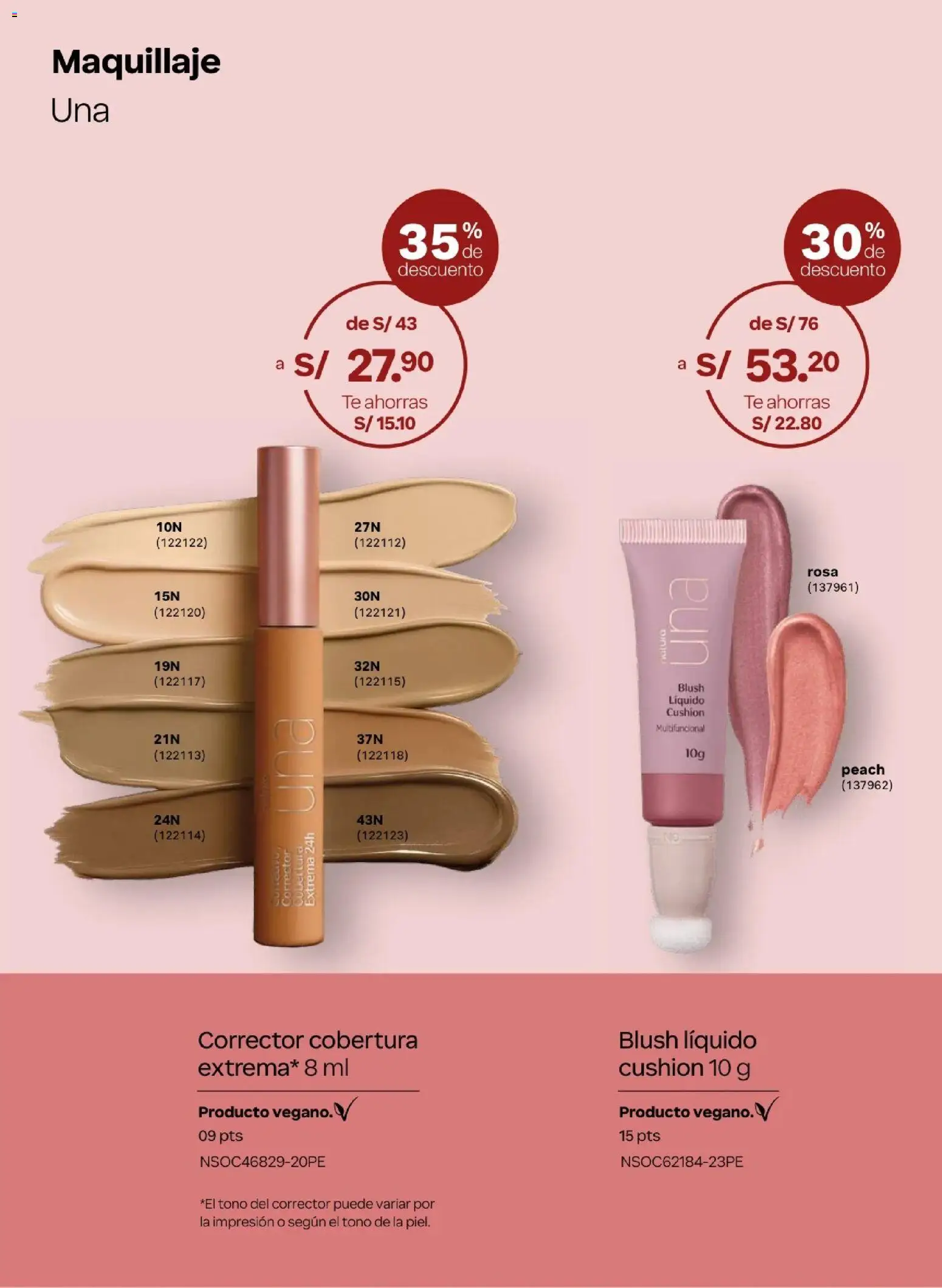 Catálogo Natura válido desde 10.03.2026 | Página: 11 | Productos: Té, Maquillaje, Corrector