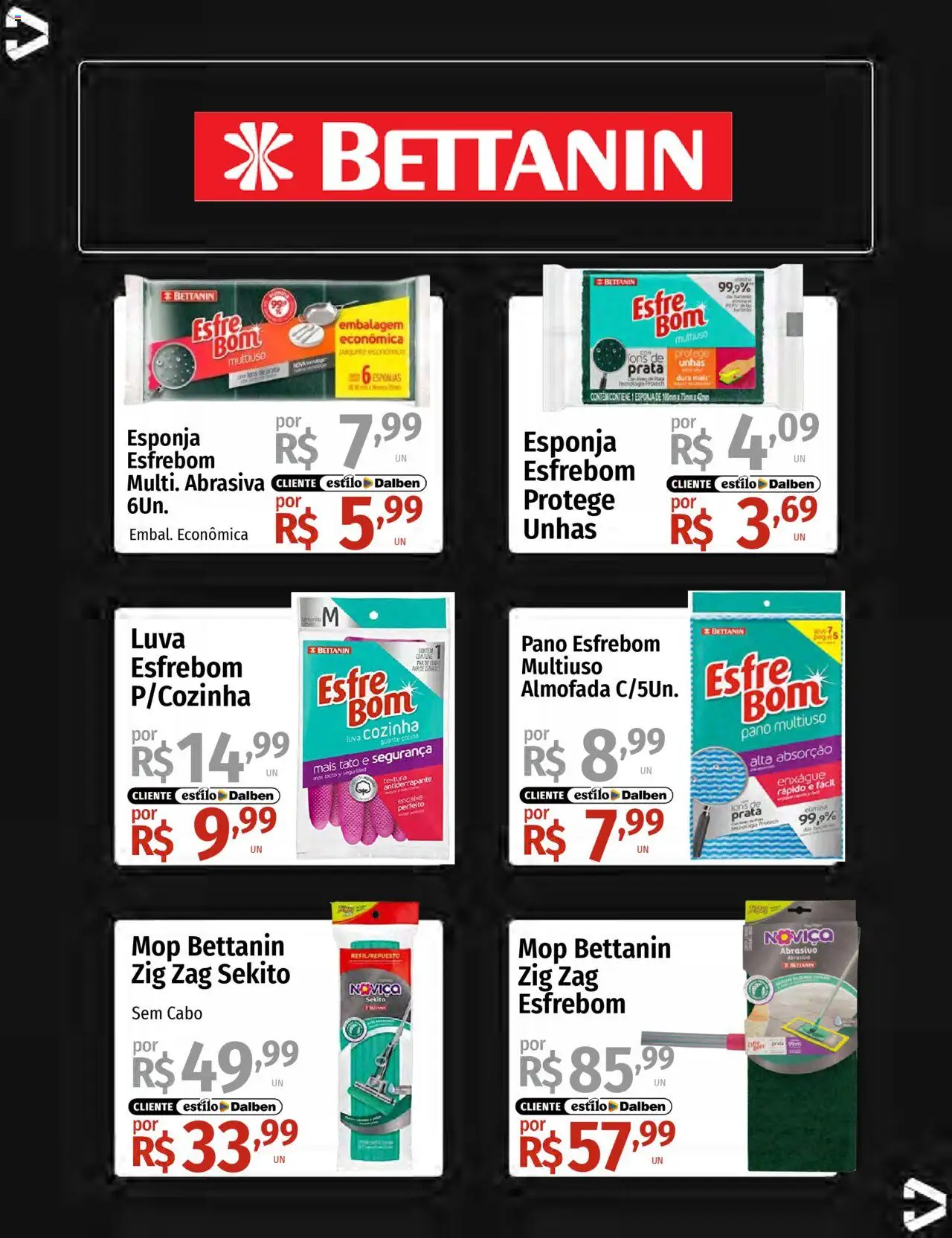 Supermercado Dalben Folheto - válido de 15.08.2025 | Página: 34 | Produtos: Mop, Esponja, Almofada, Cabo