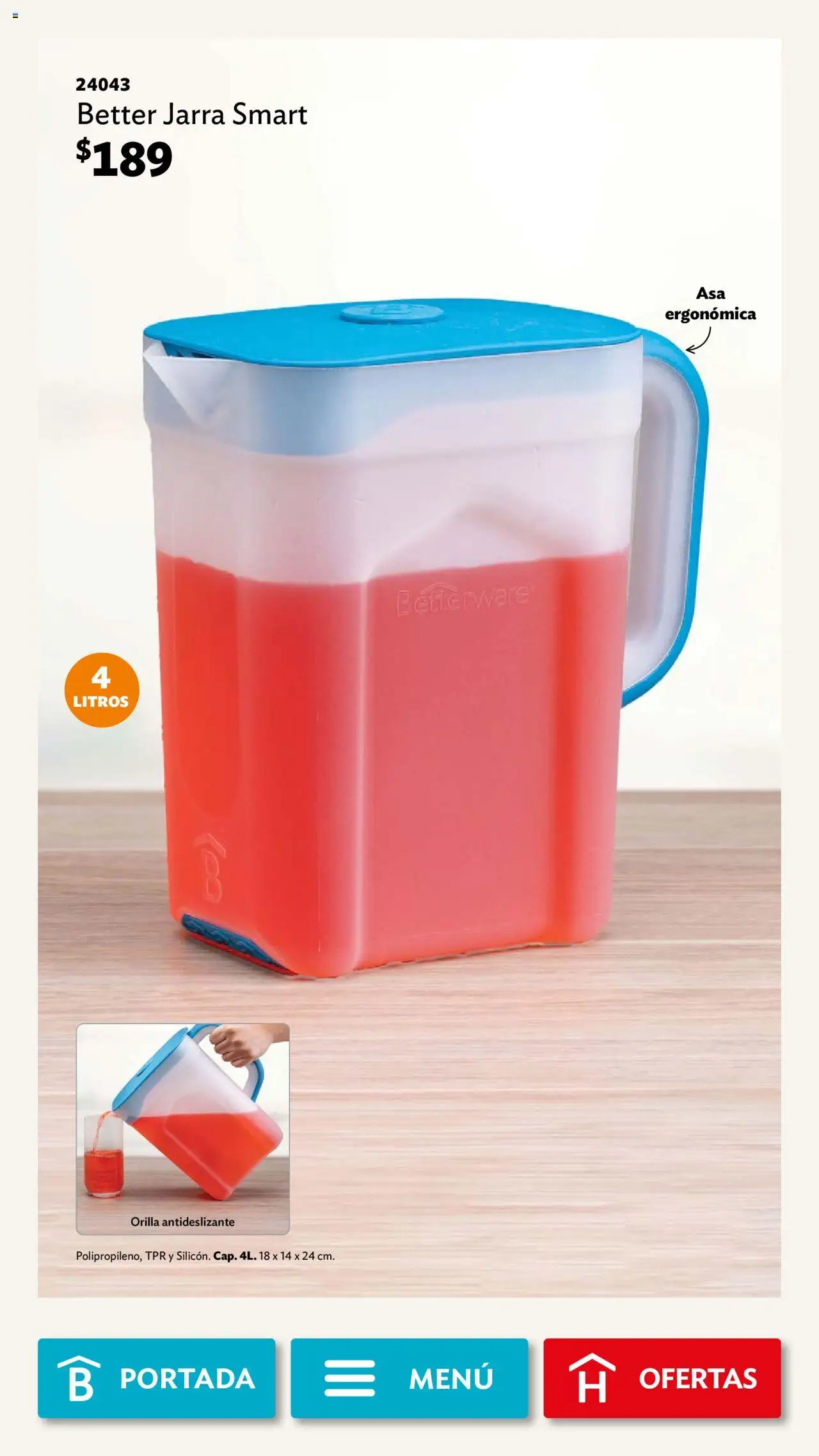 Nuevas ofertas de Betterware válidas en toda la República Mexicana desde el 29.09.2025. ¡Encuentra las mejores ofertas en Betterware - Campaña 10 2025! | Página: 76 | Productos: Jarra