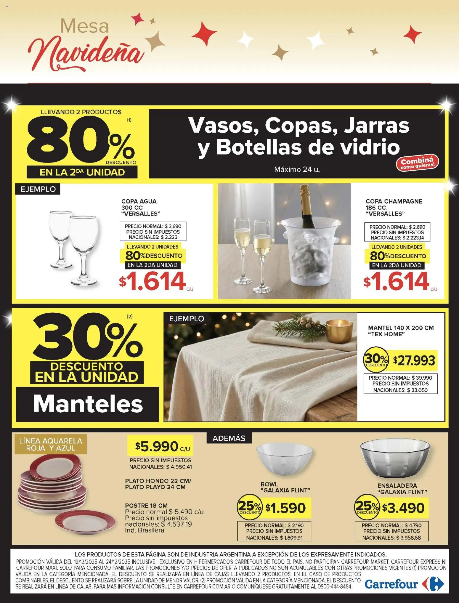 Carrefour - Hiper  │ válido desde el 19.12.2025 | Página: 5 | Productos: Caso, Mesa, Mantel, Champagne