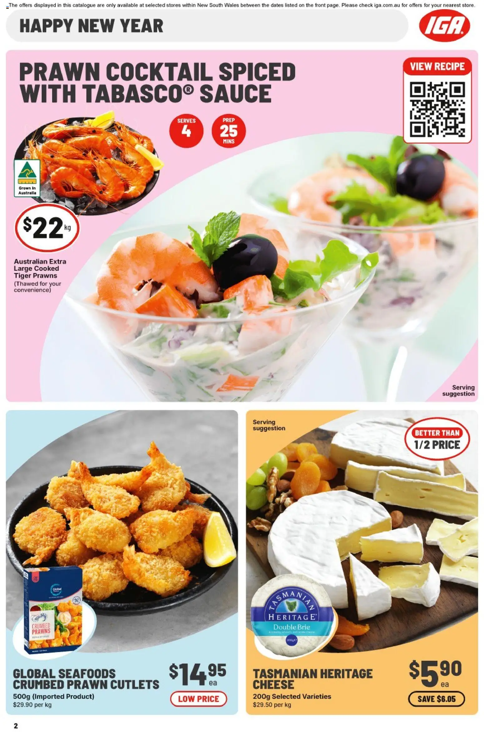 IGA catalogue - valid from 24.12.2025 | Page: 5 | Products: Cheese, Prawns, Sauce
