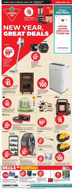 Preview of Canadian Tire weekly flyer from shop Canadian Tire valid from 01.01.2026