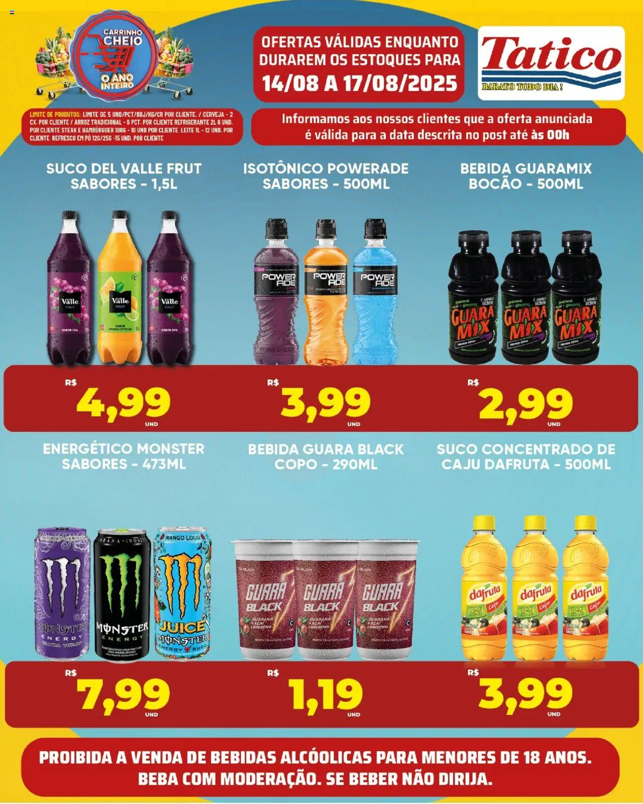 Tatico Folheto - válido de 15.08.2025 | Página: 22 | Produtos: Caju, Refresco, Hambúrguer, Bebida