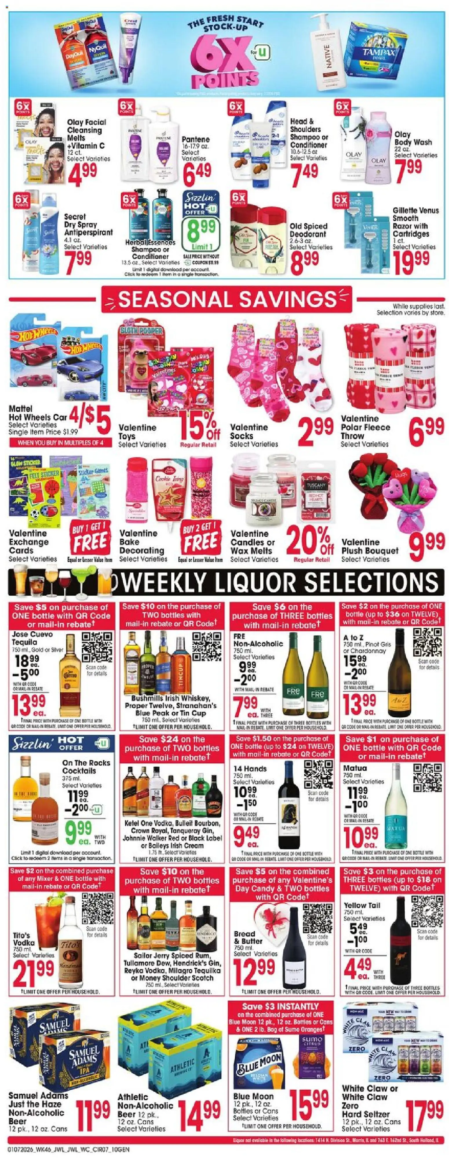 Jewel Osco Weekly Ad - valid from 07.01.2026 | Page: 7 | Products: Vitamin, Bread, Cream, Vodka