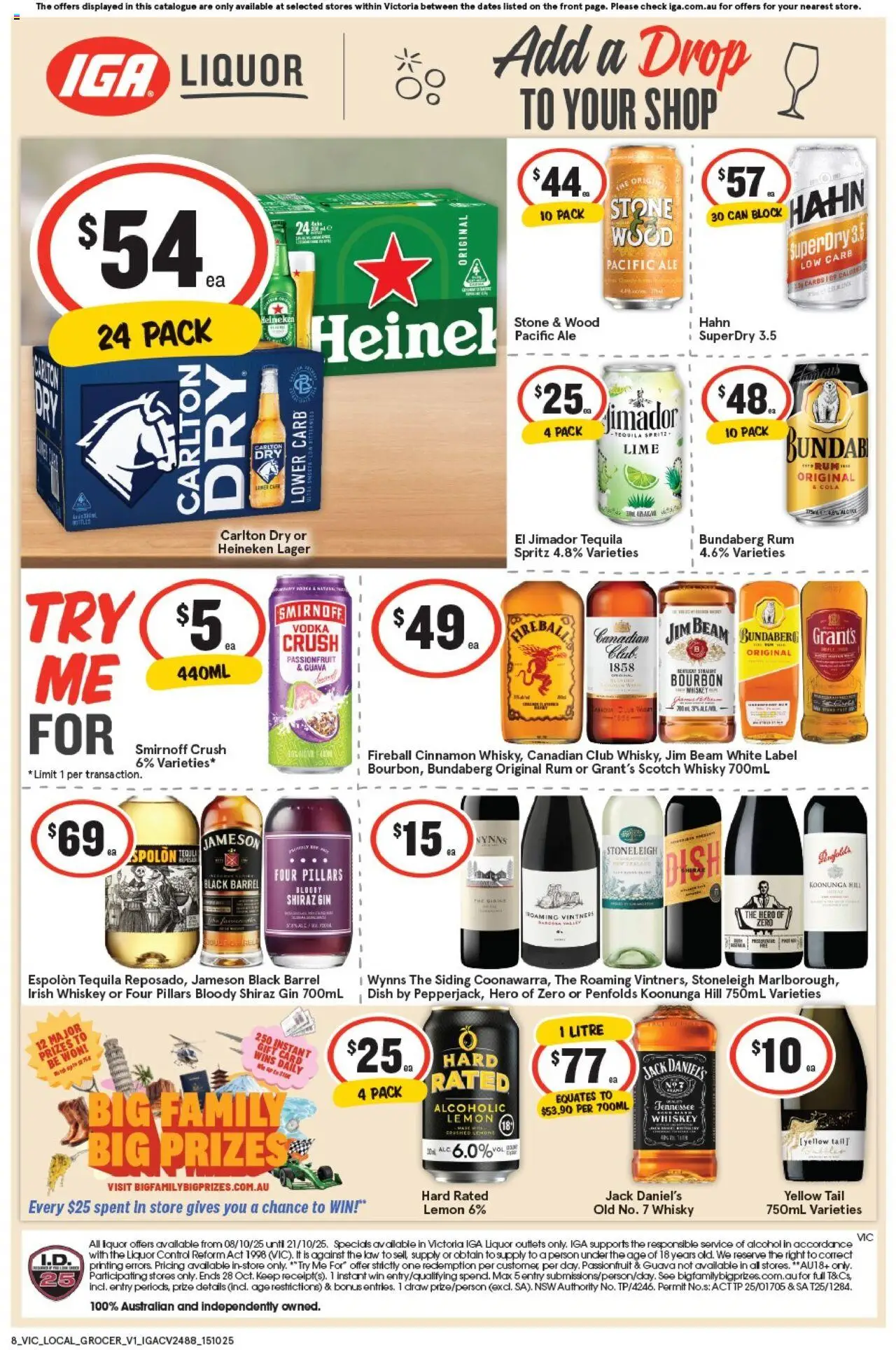IGA catalogue - valid from 15.10.2025 | Page: 2 | Products: Passionfruit, Vodka, Whiskey, Lemon
