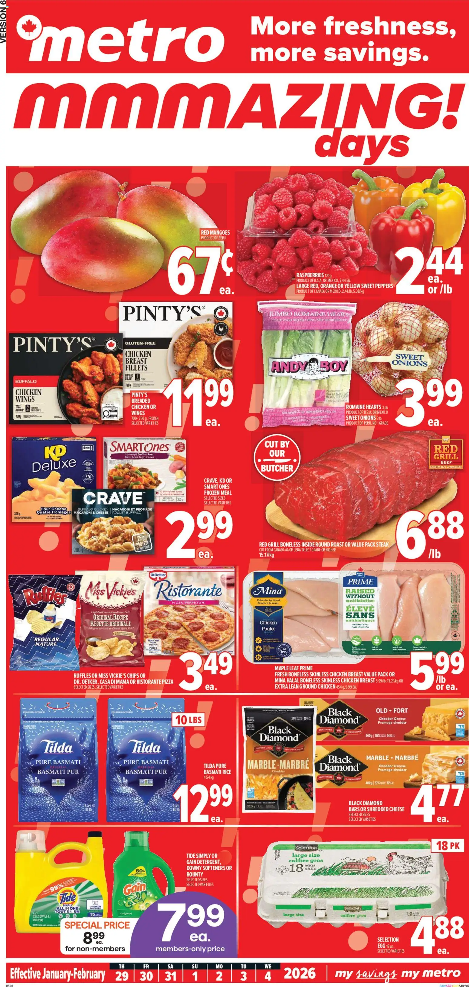 Metro flyer valid from 29.01.2026 | Page: 2 | Products: Beef, Chips, Pizza, Chicken