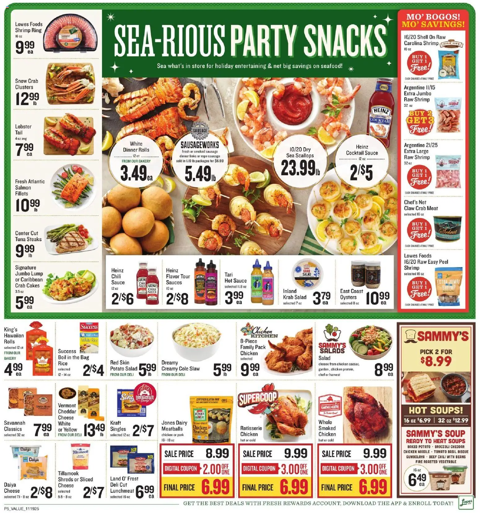 Lowes Foods Weekly Ad - NC - valid from 19.11.2025 | Page: 6 | Products: Pork, Rice, Salad, Sauce