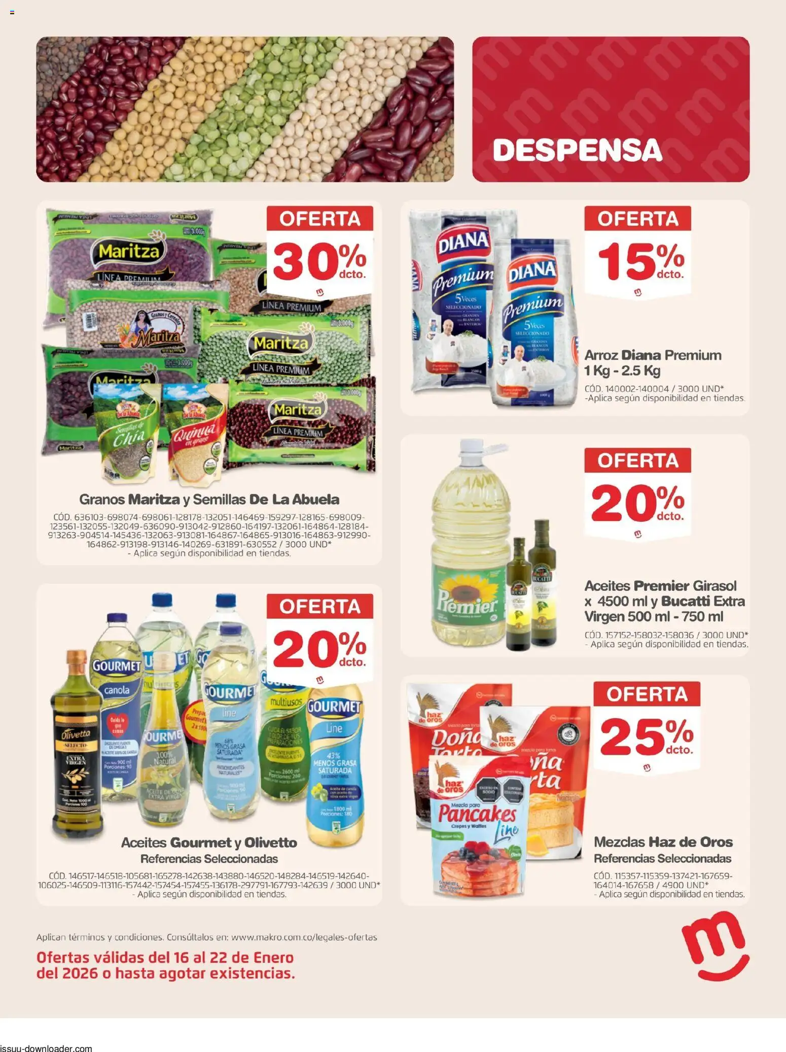 Makro revista - valida desde el 16.01.2026 | Página: 8 | Productos: Arroz, Cereales, Semillas