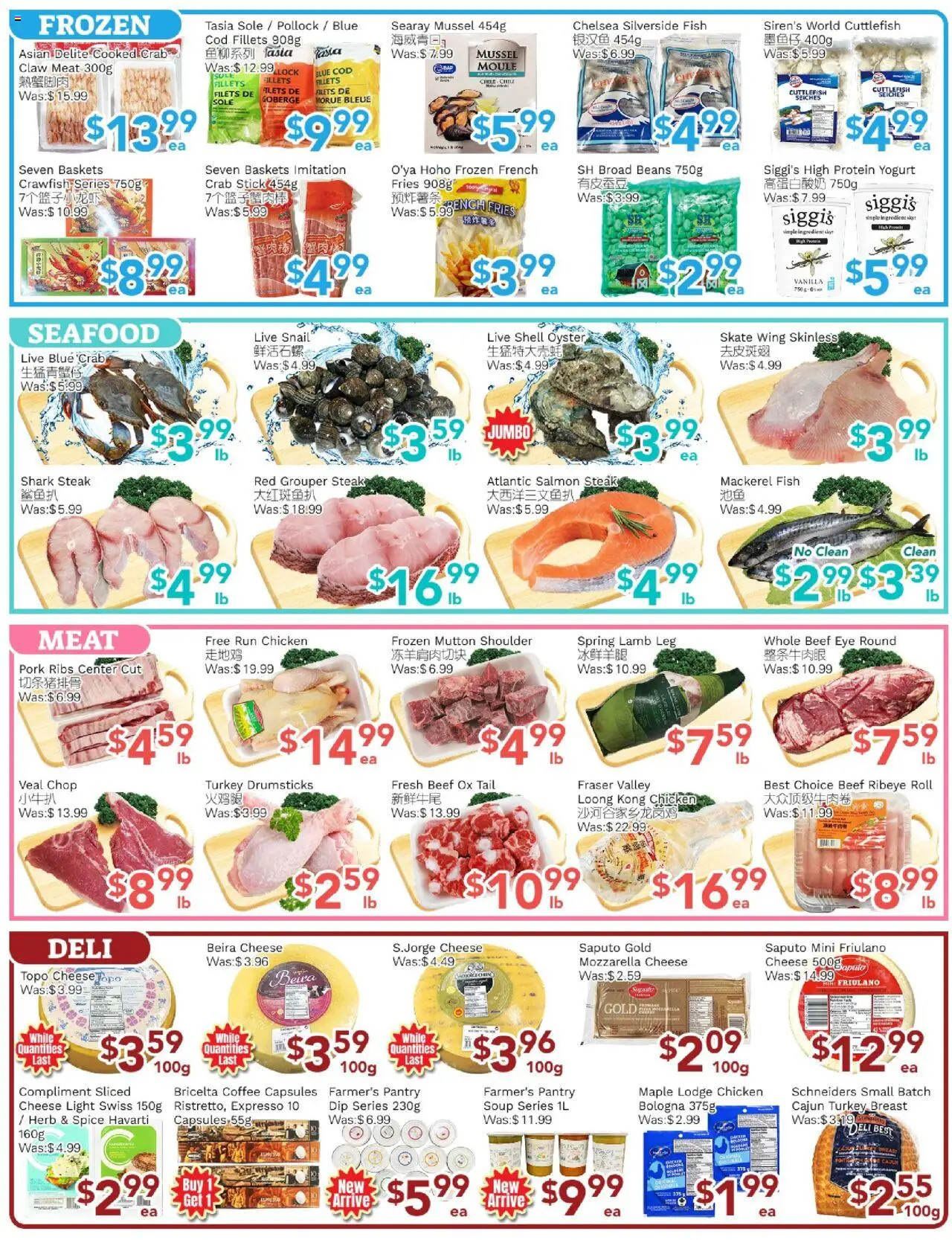 Ample Food Market flyer valid from 26.09.2025 | Page: 4 | Products: Fish, Pasta, Turkey, Yogurt