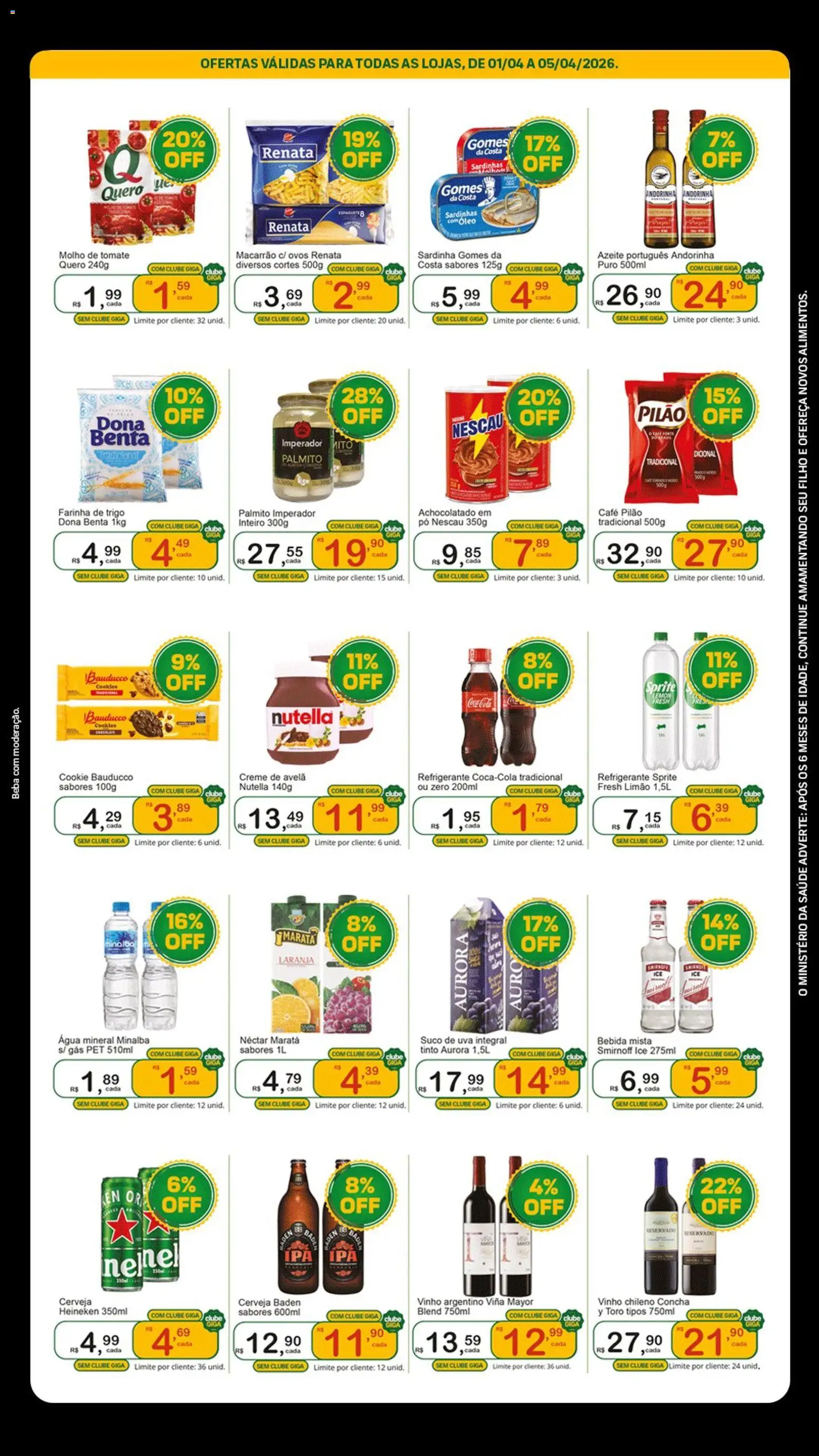 GIGA Atacado Folheto - válido de 01.04.2026 | Página: 3 | Produtos: Café, Creme, Cookies, Creme de avelã