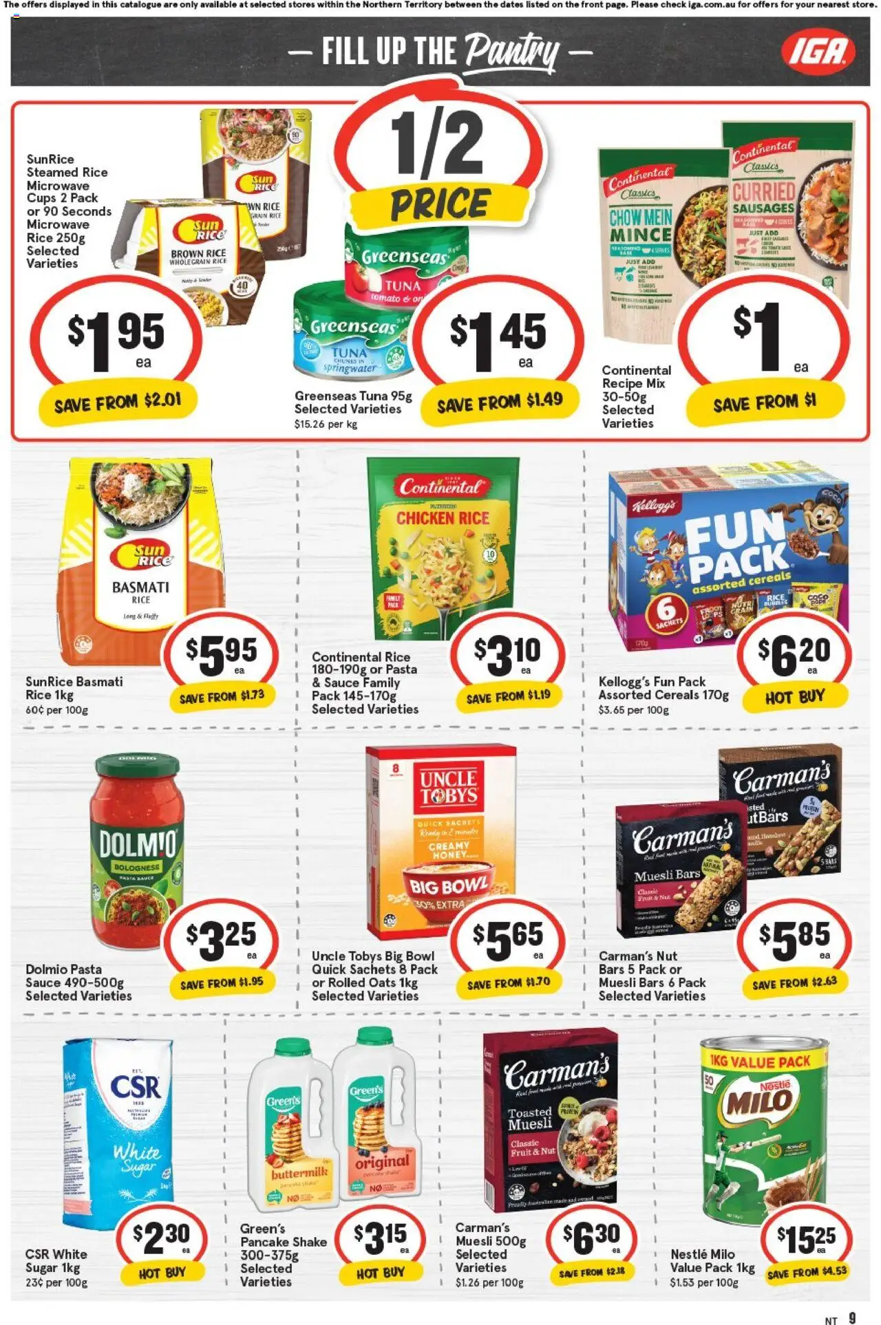 IGA catalogue - valid from 08.10.2025 | Page: 9 | Products: Honey, Chicken, Oats, Microwave