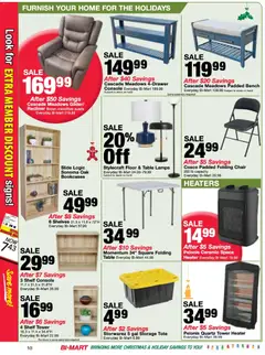 Preview of Bi-Mart weekly ads valid from 02.12.2025 | Page: 10 | Products: Shelf, Table, Chair, Recliner