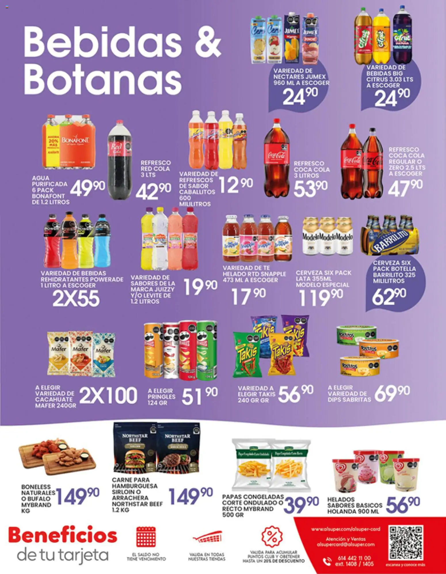 Nuevas ofertas de Alsuper válidas en toda la República Mexicana desde el 14.04.2026. ¡Encuentra las mejores ofertas en Alsuper folleto Zacatecas! | Página: 7 | Productos: Agua, Helado, Botella, Té