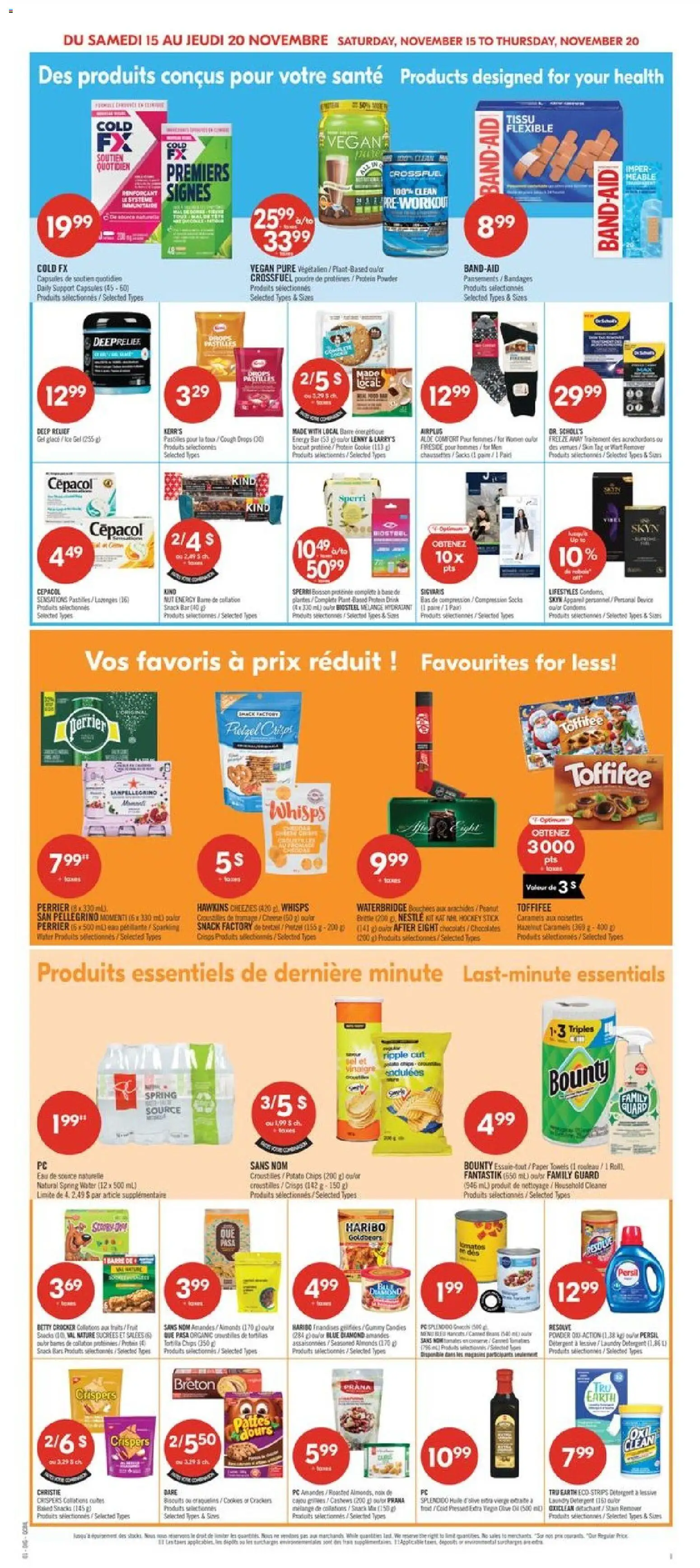 Pharmaprix flyer valid from 15.11.2025 | Page: 16 | Products: Nuts, Powder, Stain remover, Cheese