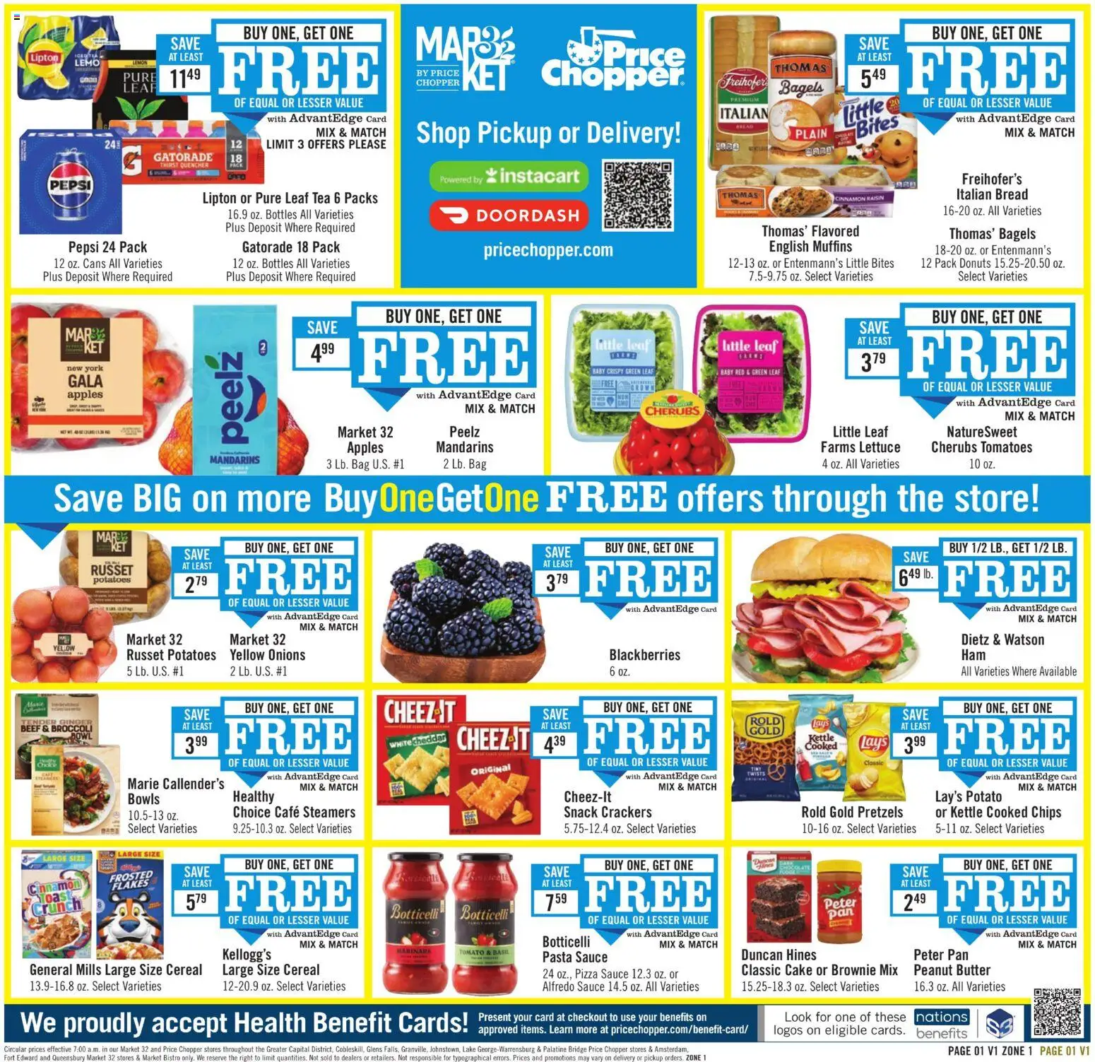 Price Chopper - Weekly Ad - valid from 01.03.2026 | Page: 1 | Products: Broccoli, Bread, Tea, Kettle