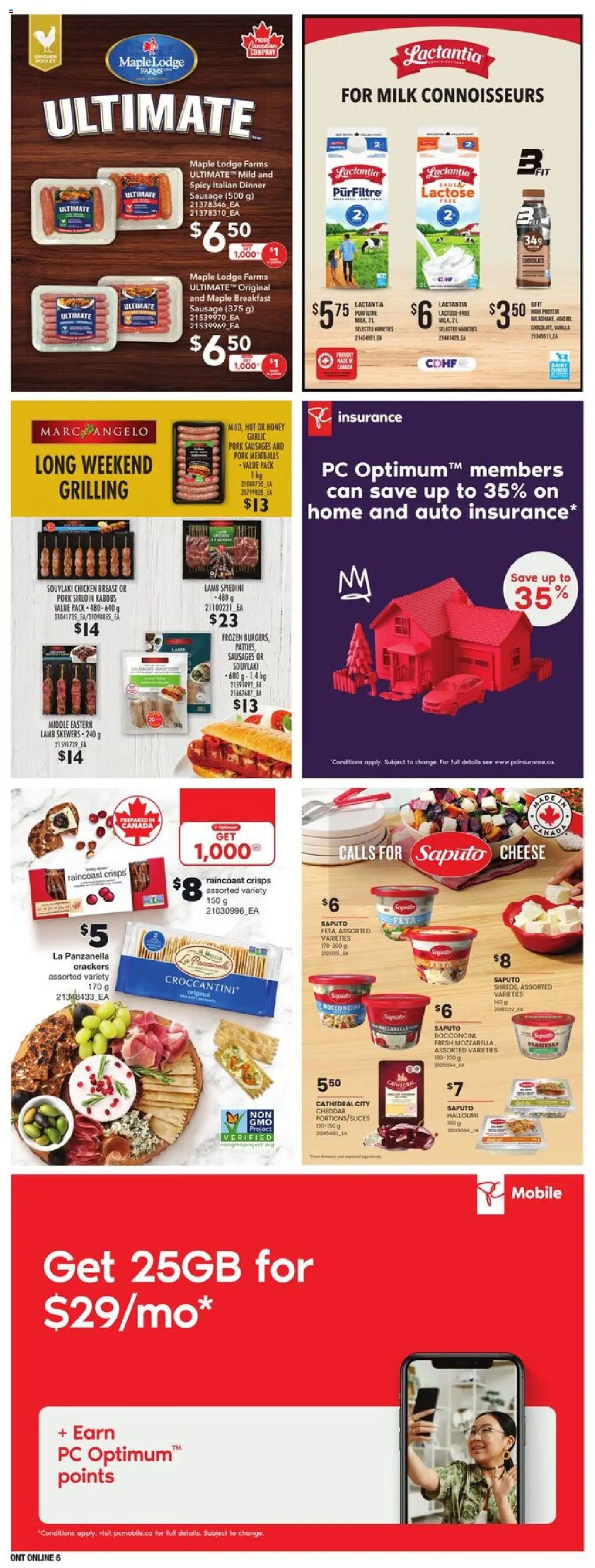 Loblaws flyer valid from 28.08.2025 | Page: 19 | Products: PC, Milk, Cheese, Chicken