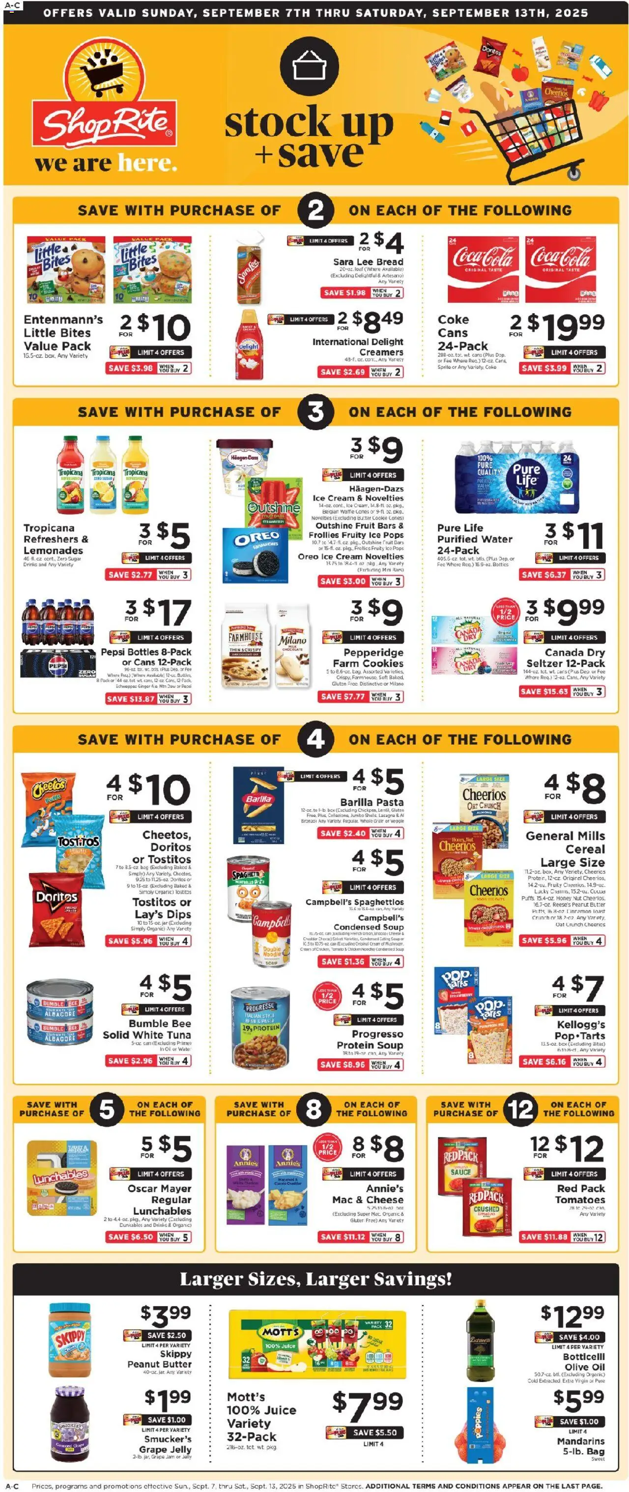 ShopRite Weekly Ad - NJ - valid from 07.09.2025 | Page: 1 | Products: Mandarins, Milk, Cookies, Bag