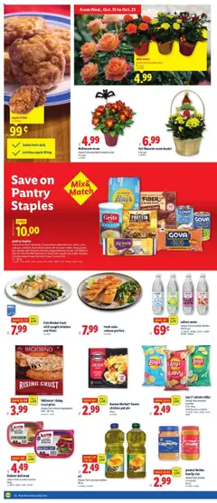 Preview of Lidl weekly ads valid from 15.10.2025 | Page: 2 | Products: Basket, Milk, Chocolate, Water
