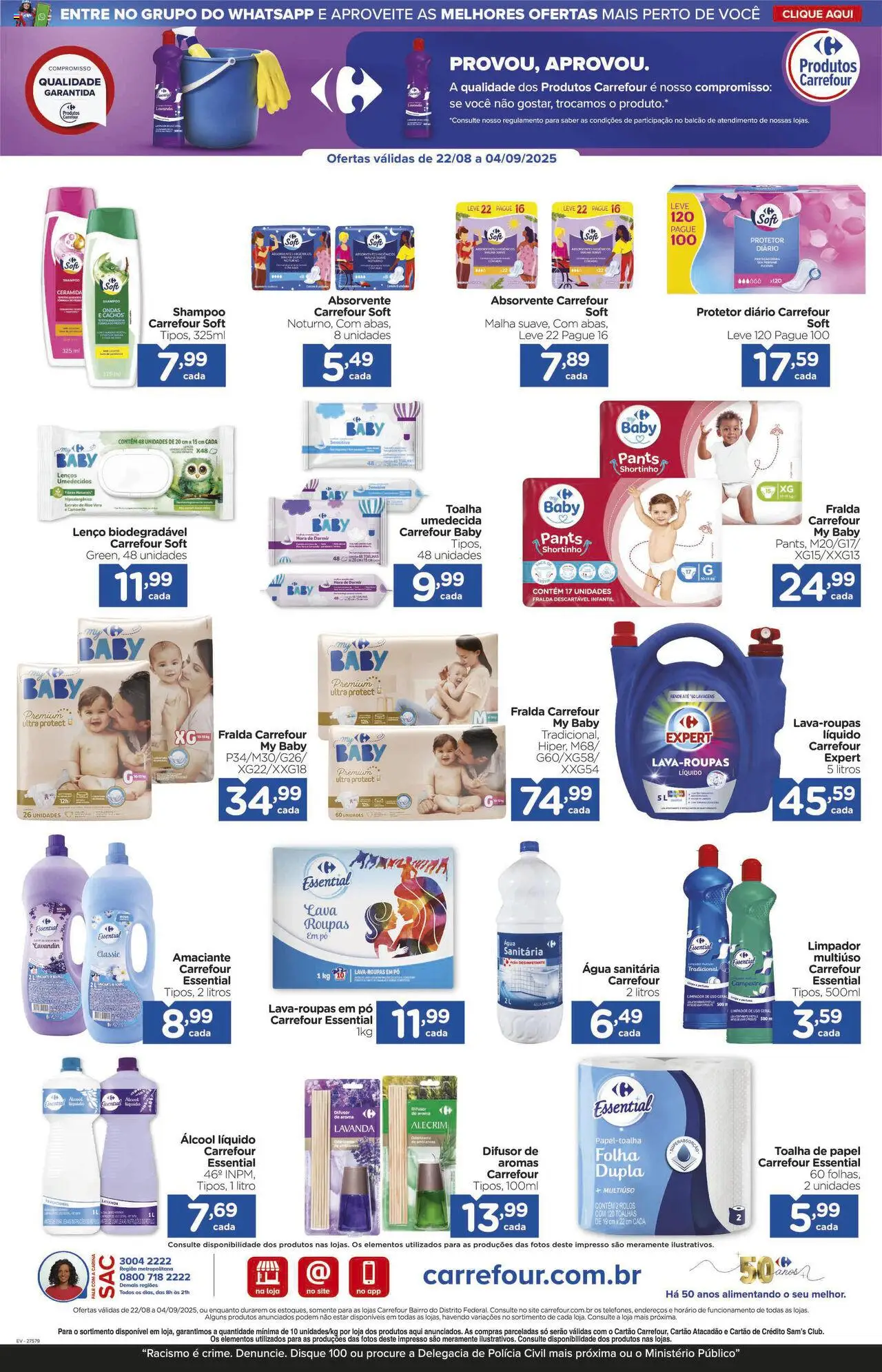 Carrefour Bairro Folheto - válido de 29.08.2025 | Página: 7 | Produtos: Difusor, Pó, Roupas, Água sanitária