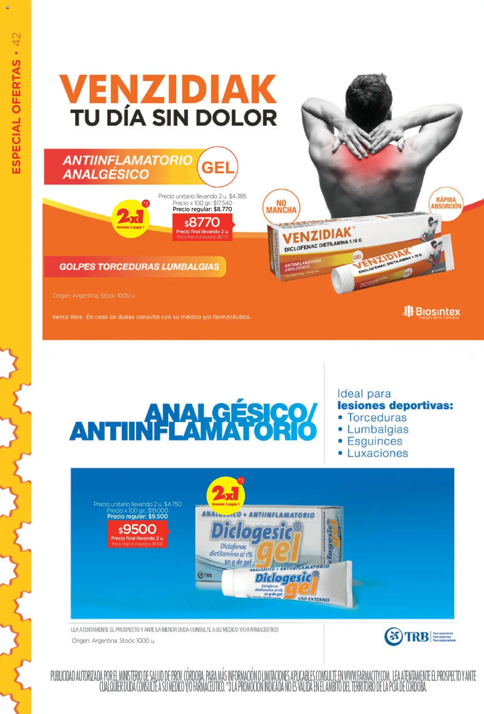Farmacity catálogo │ válido desde el 03.03.2026 | Página: 42 | Productos: Caso, Analgésico, Antiinflamatorio