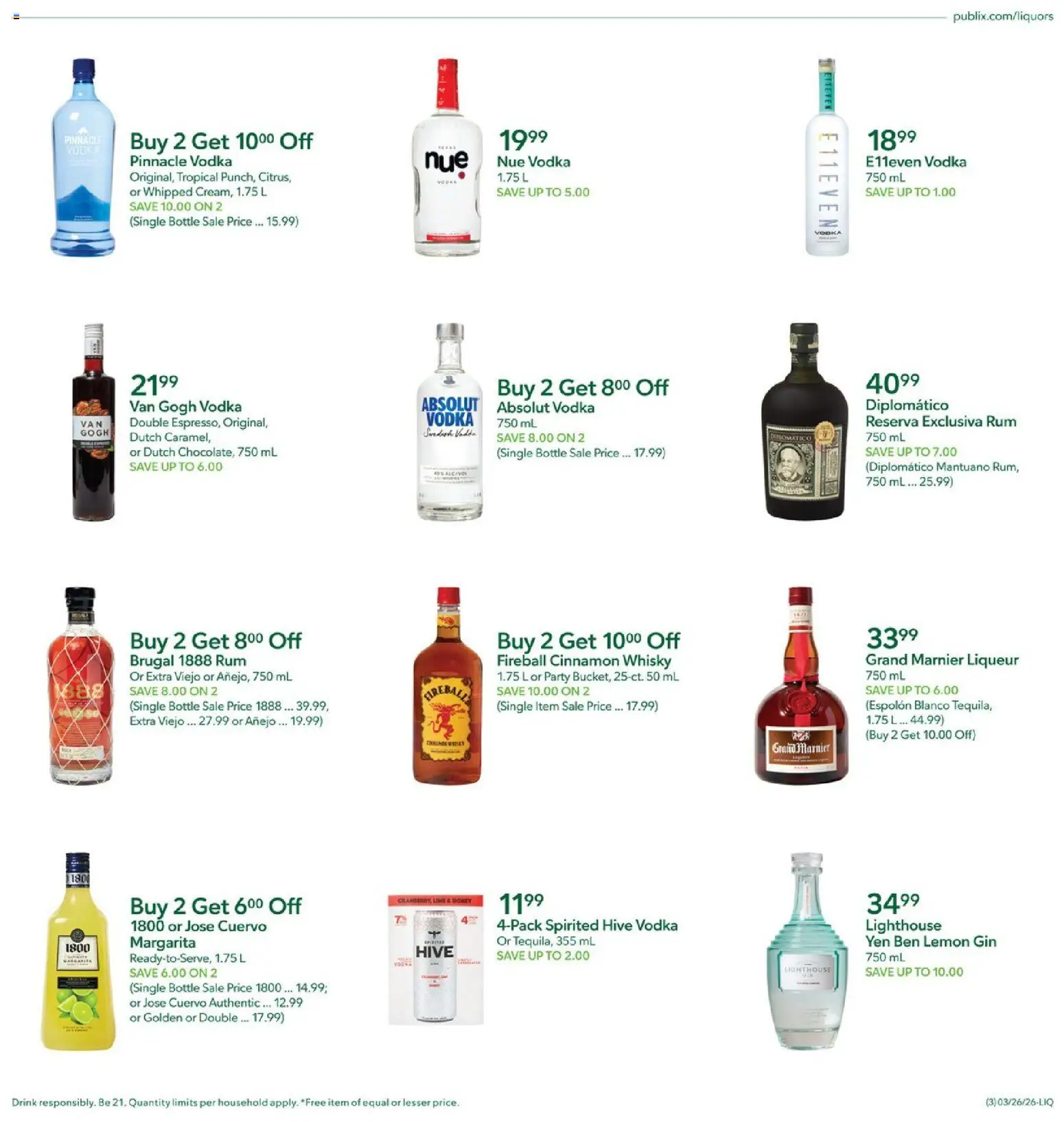 Publix - Leaflet - valid from 26.03.2026 | Page: 3 | Products: Gin, Vodka, Lemon
