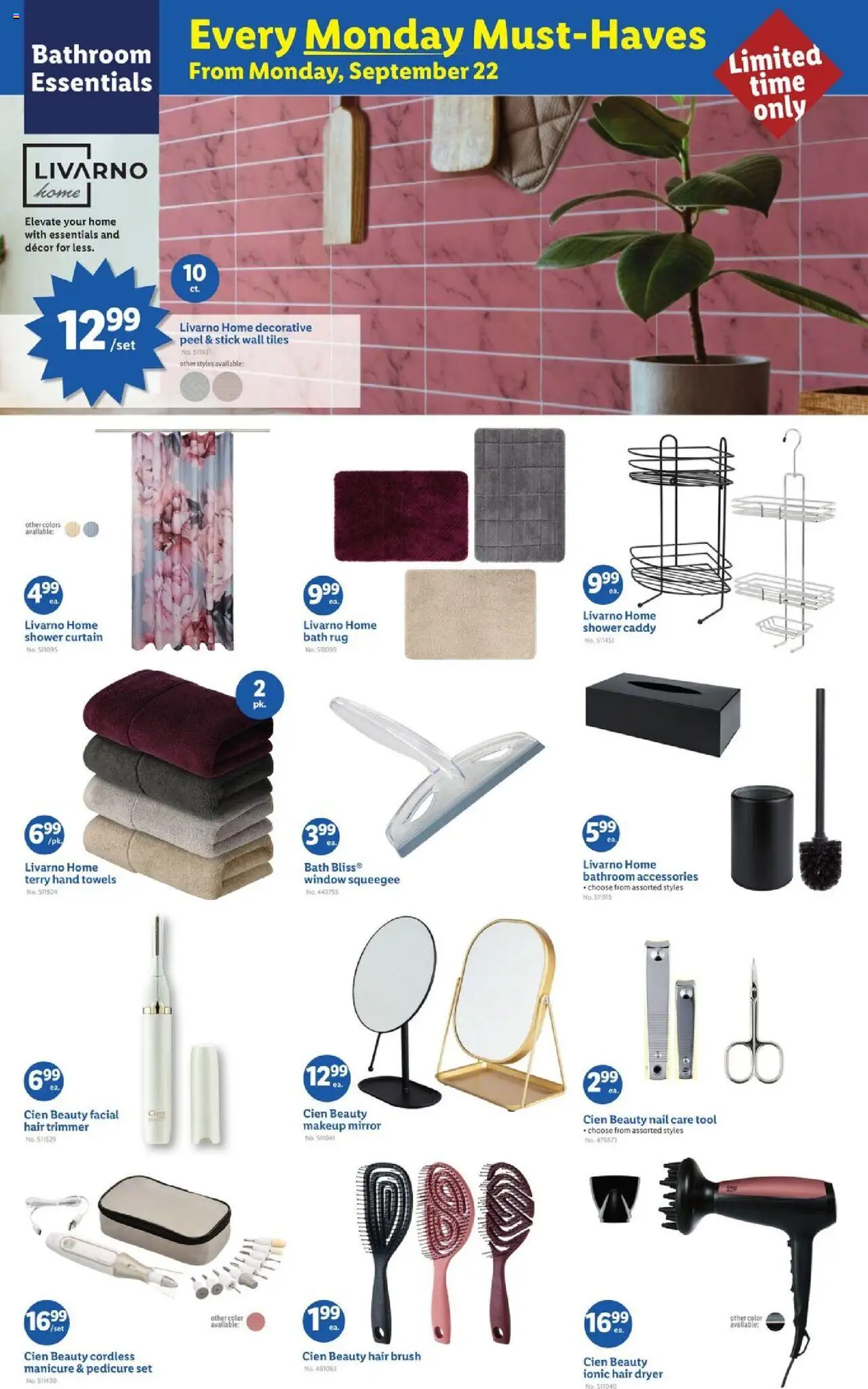 Lidl Weekly Ad - GA - valid from 17.09.2025 | Page: 6 | Products: Trimmer, Shower, Brush, Dryer