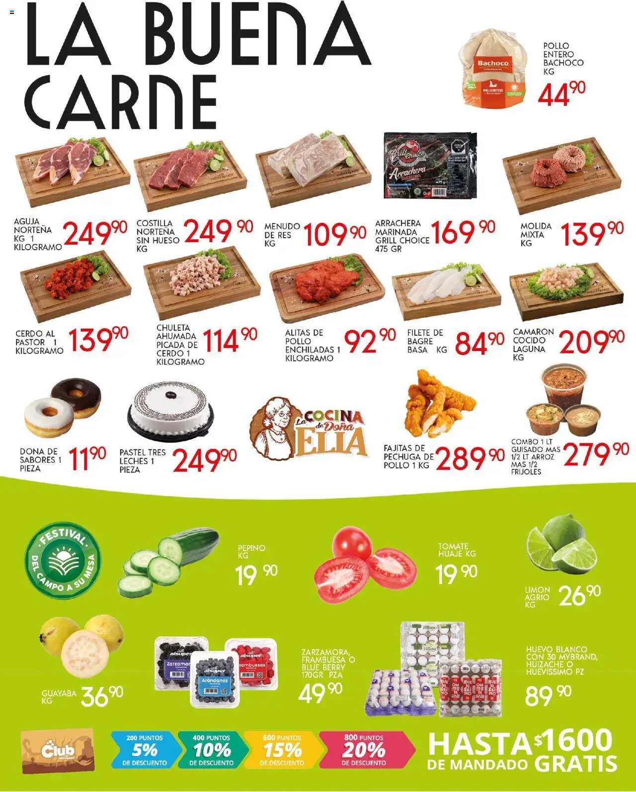 Nuevas ofertas de Alsuper válidas en toda la República Mexicana desde el 03.10.2025. ¡Encuentra las mejores ofertas en Alsuper - Folleto Durango! | Página: 2 | Productos: Tomate, Limón, Arándanos, Cerdo