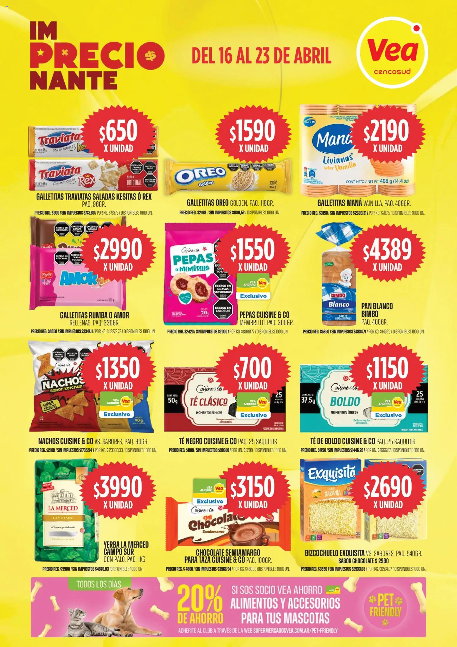 Vea ofertas │ válido desde el 16.04.2026 | Página: 3 | Productos: Galletitas, Yerba, Ketchup, Chocolate