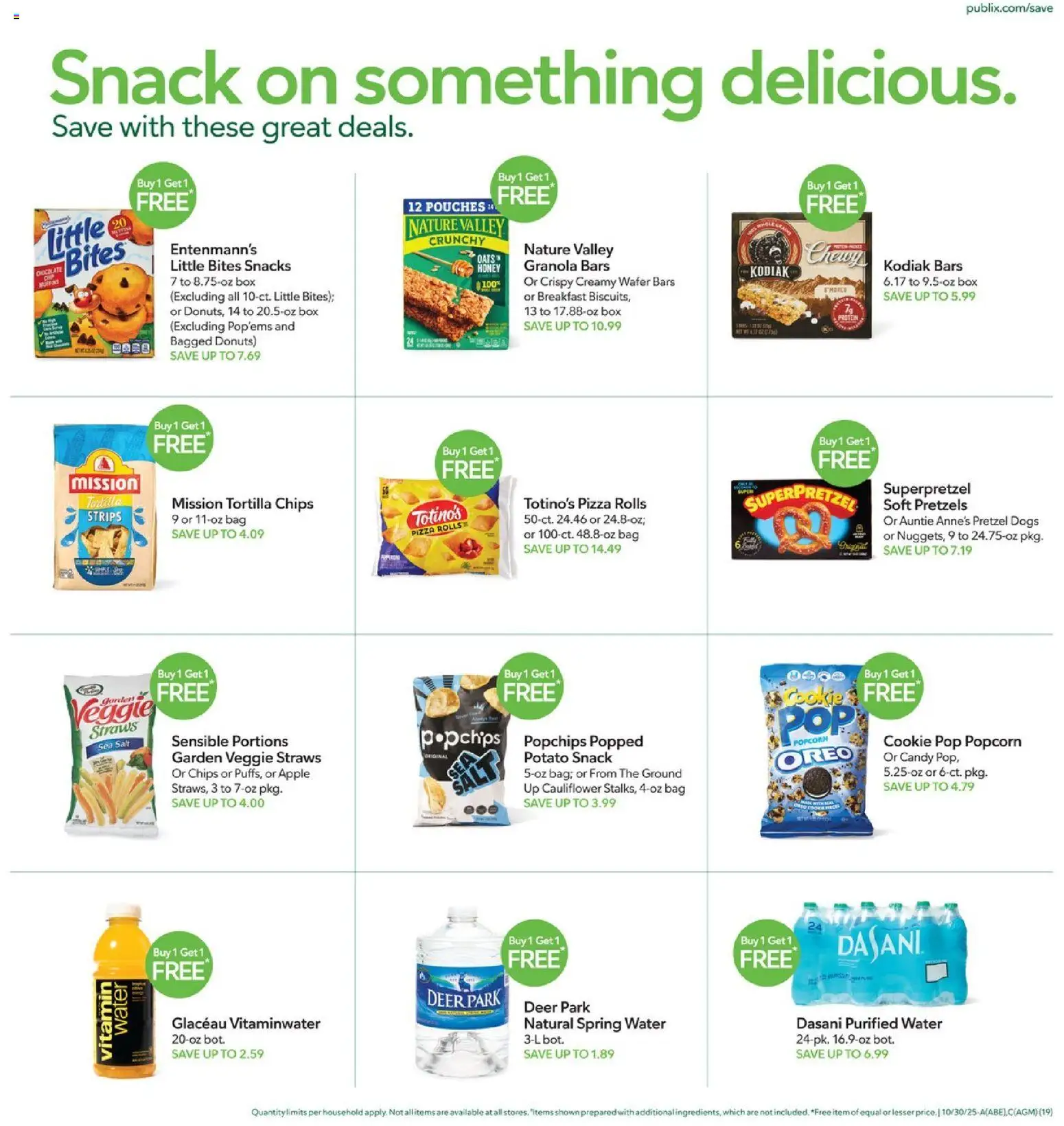 Publix Leaflet - valid from 29.10.2025 | Page: 19 | Products: Box, Chips, Water, Cauliflower